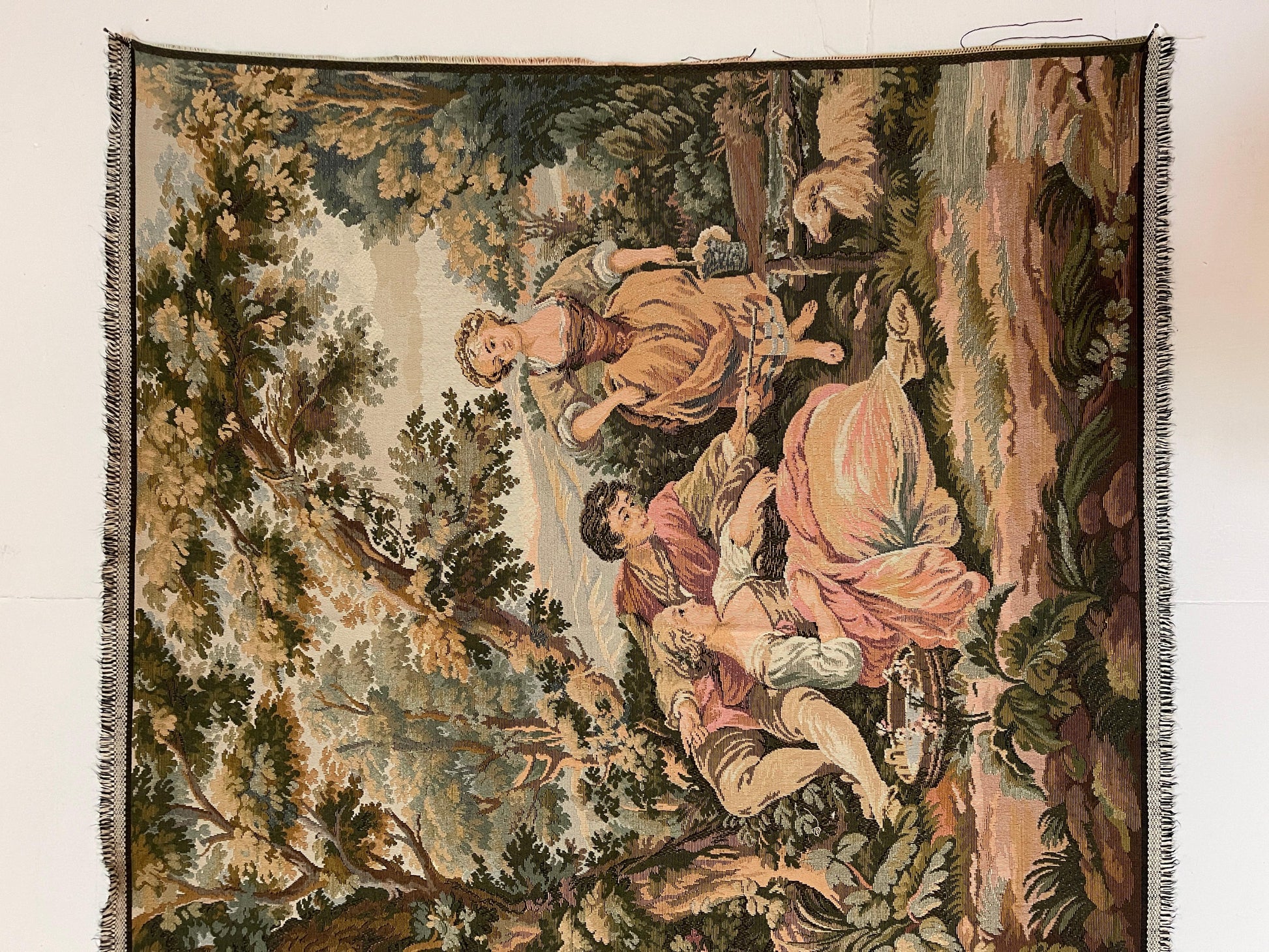 Arazzo rettangolare francese vintage degli anni '90