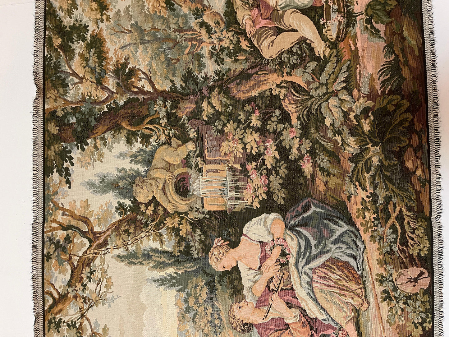 Arazzo rettangolare francese vintage degli anni '90