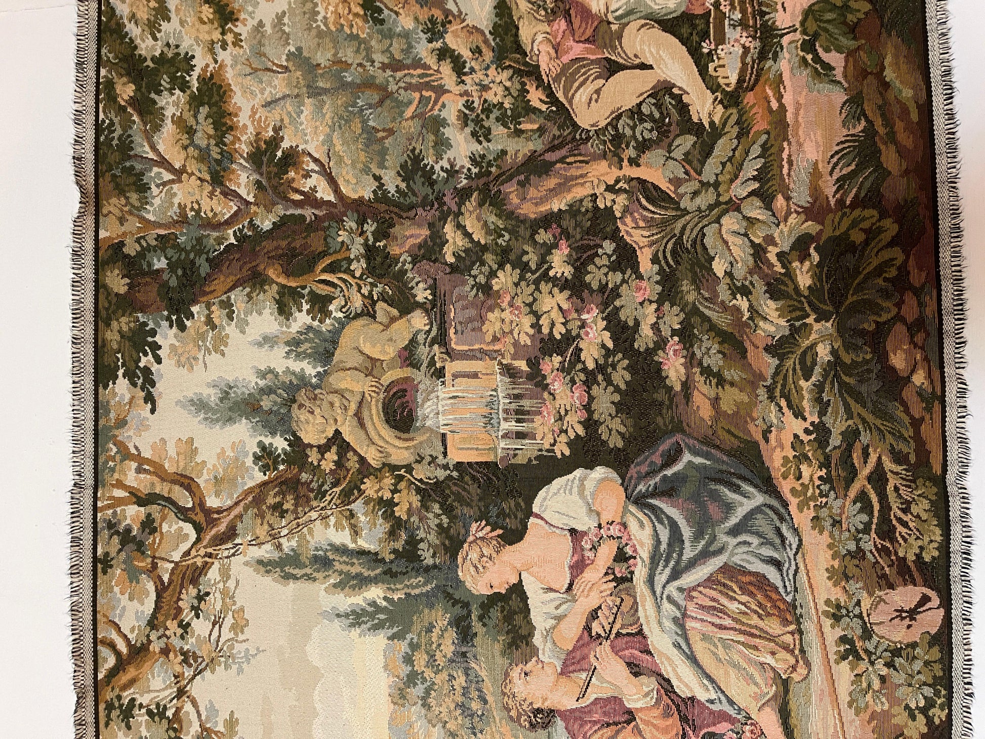 Arazzo rettangolare francese vintage degli anni '90