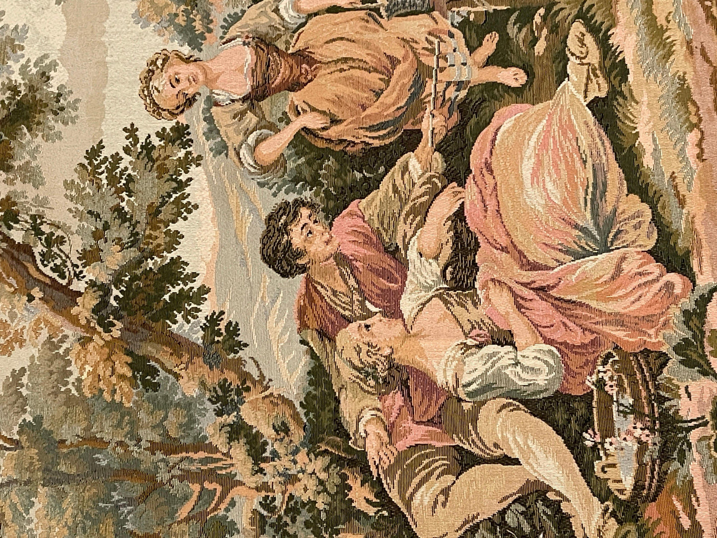 Arazzo rettangolare francese vintage degli anni '90