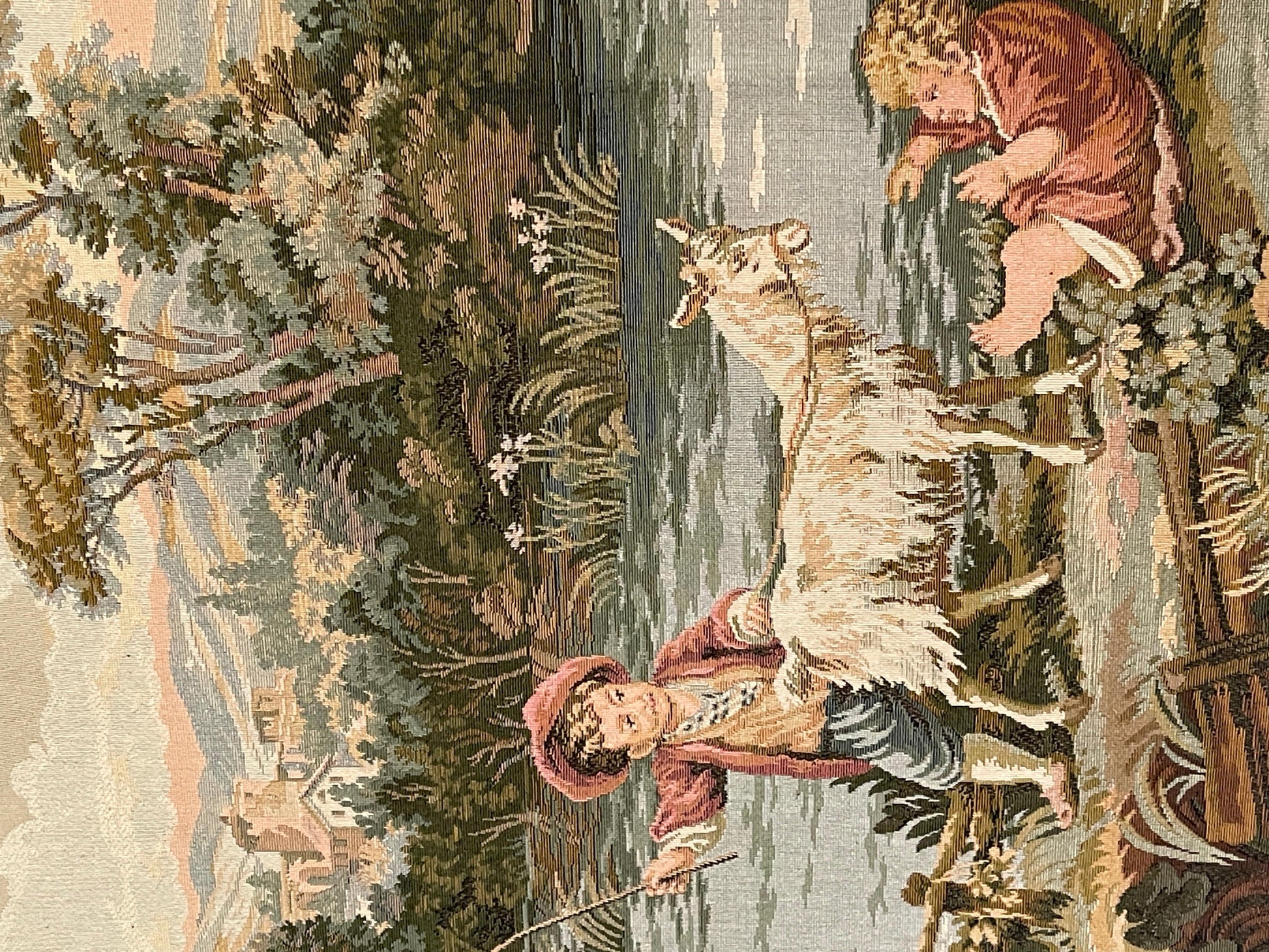 Arazzo rettangolare francese vintage degli anni '90