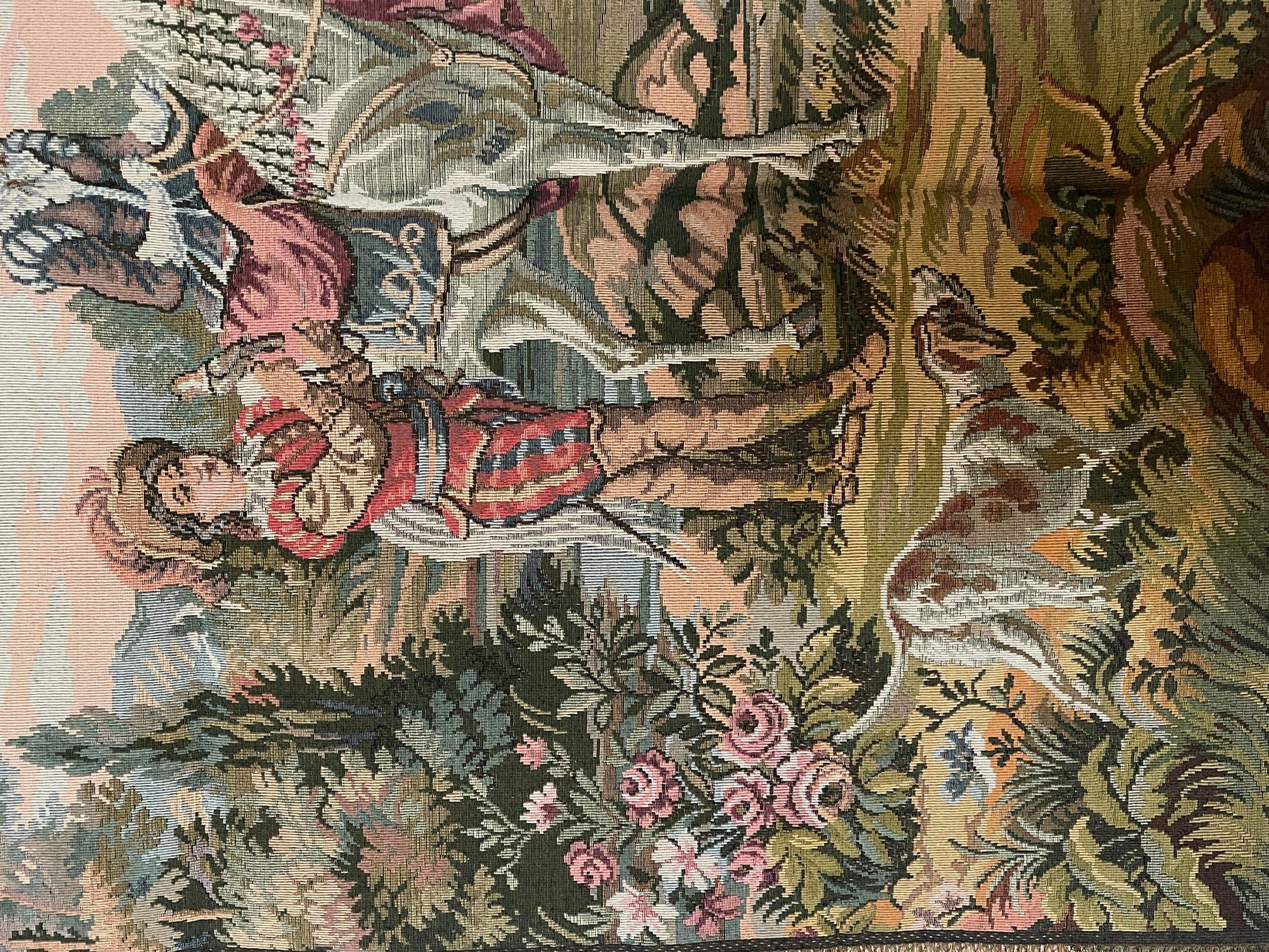 Arazzo francese raffigurante un cavallo d'epoca degli anni '90.