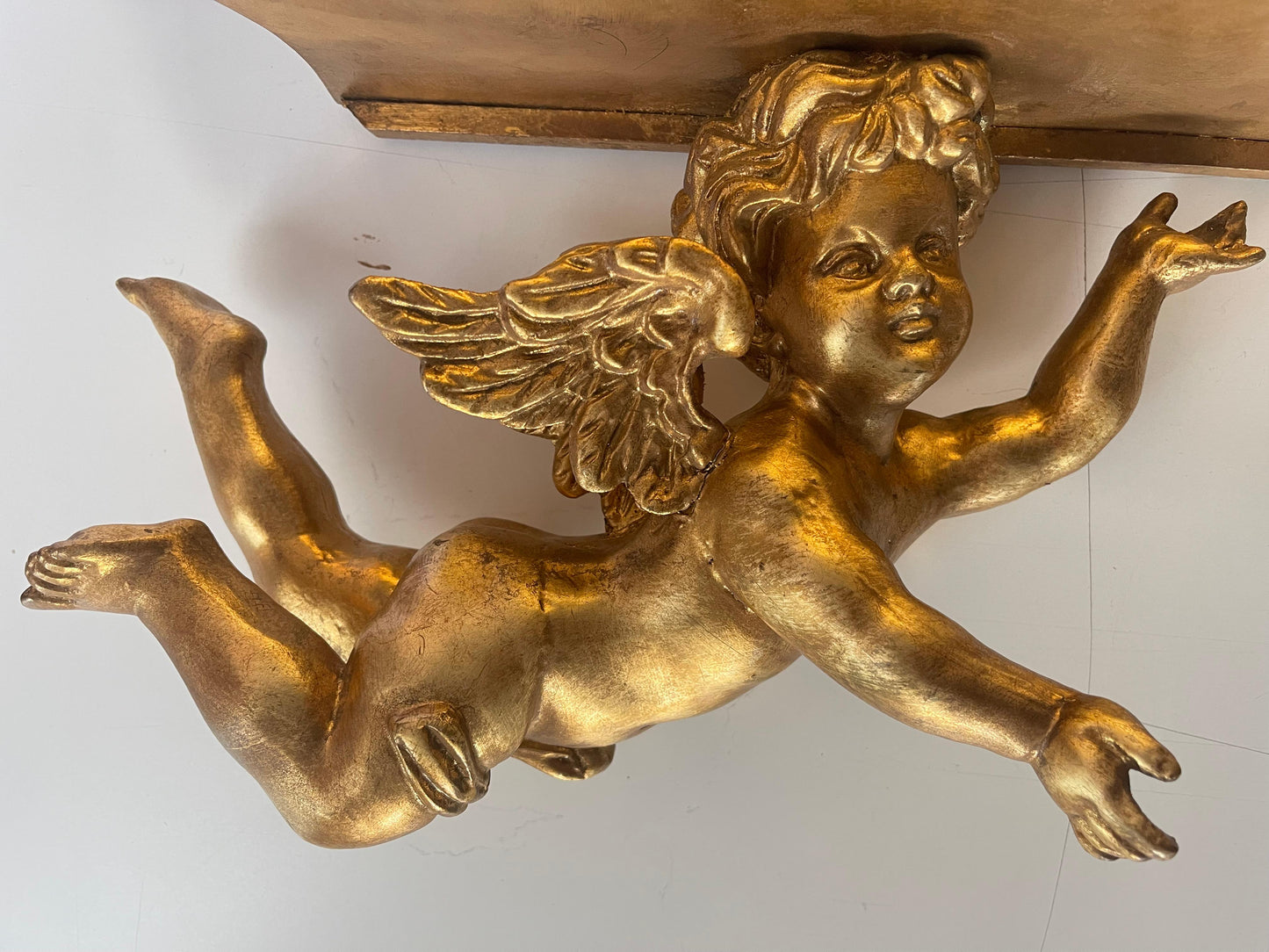 Bellisima Mensola piccola angeli in foglia oro