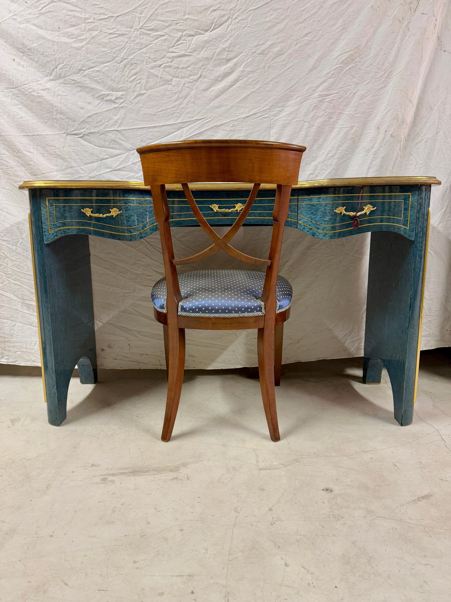 Console, scrivania con sedia in classico stile italiano anni '90