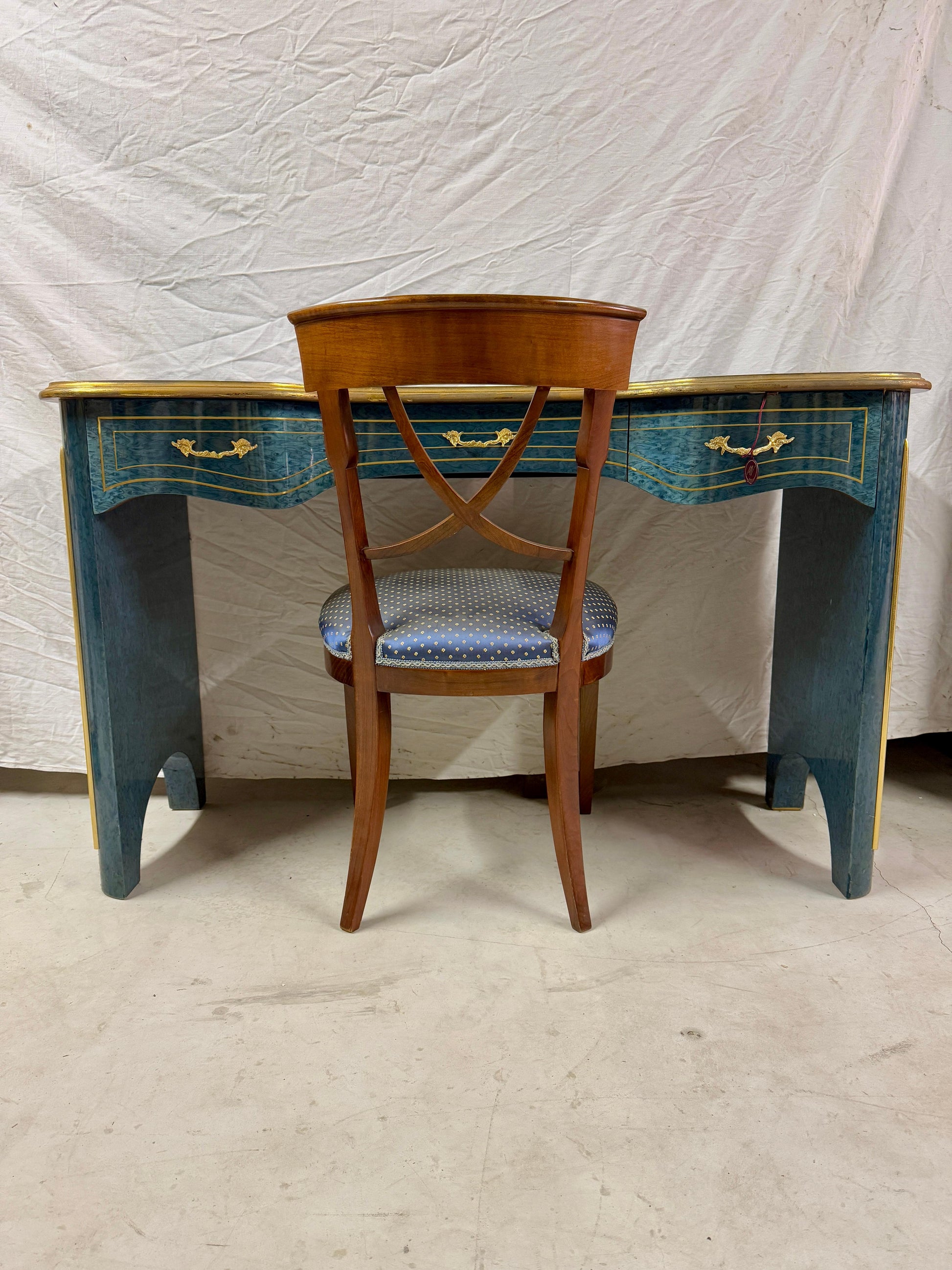 Console, scrivania con sedia in classico stile italiano anni '90