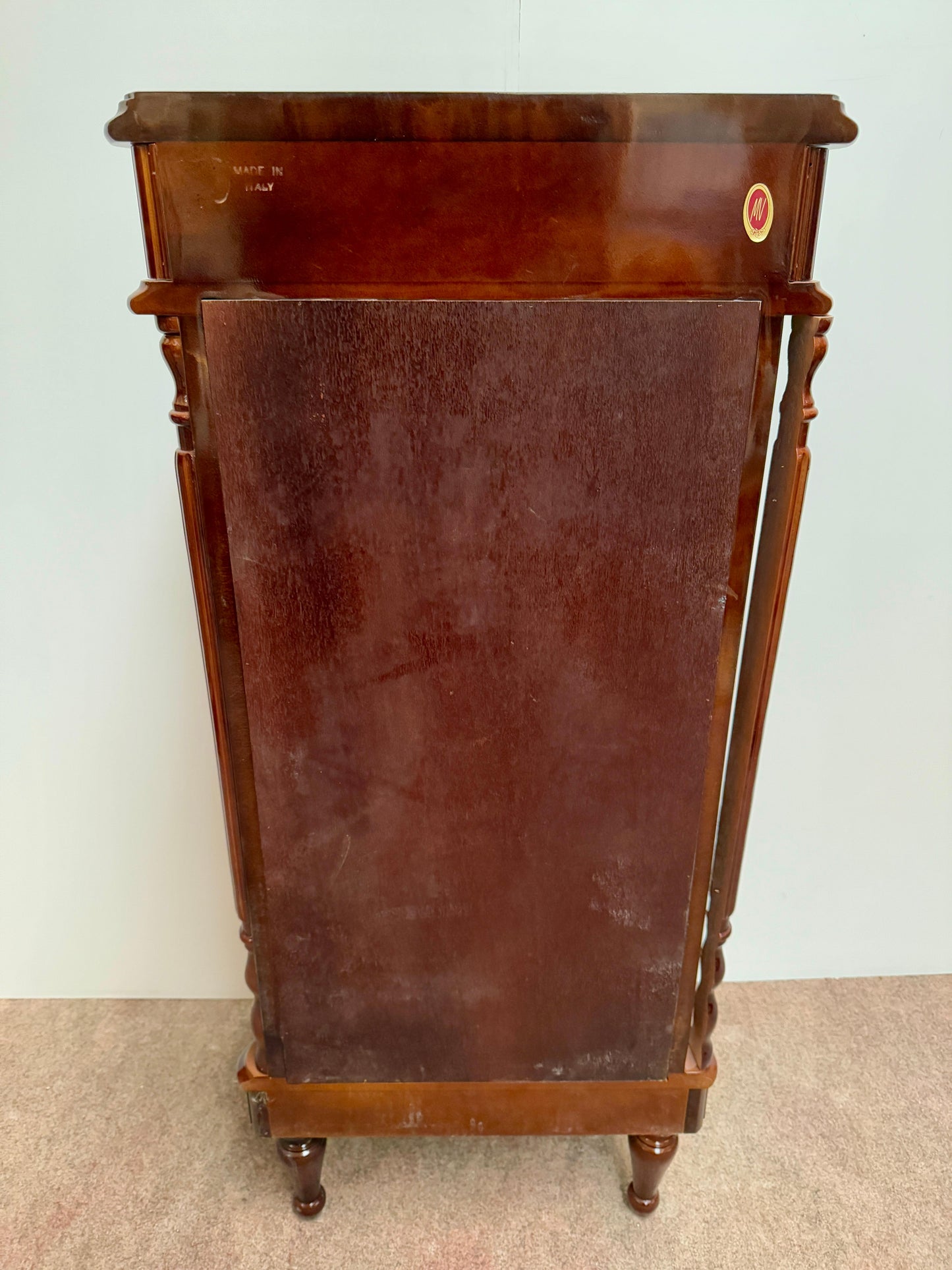 Vetrina italiana in legno noce vintage anni '90