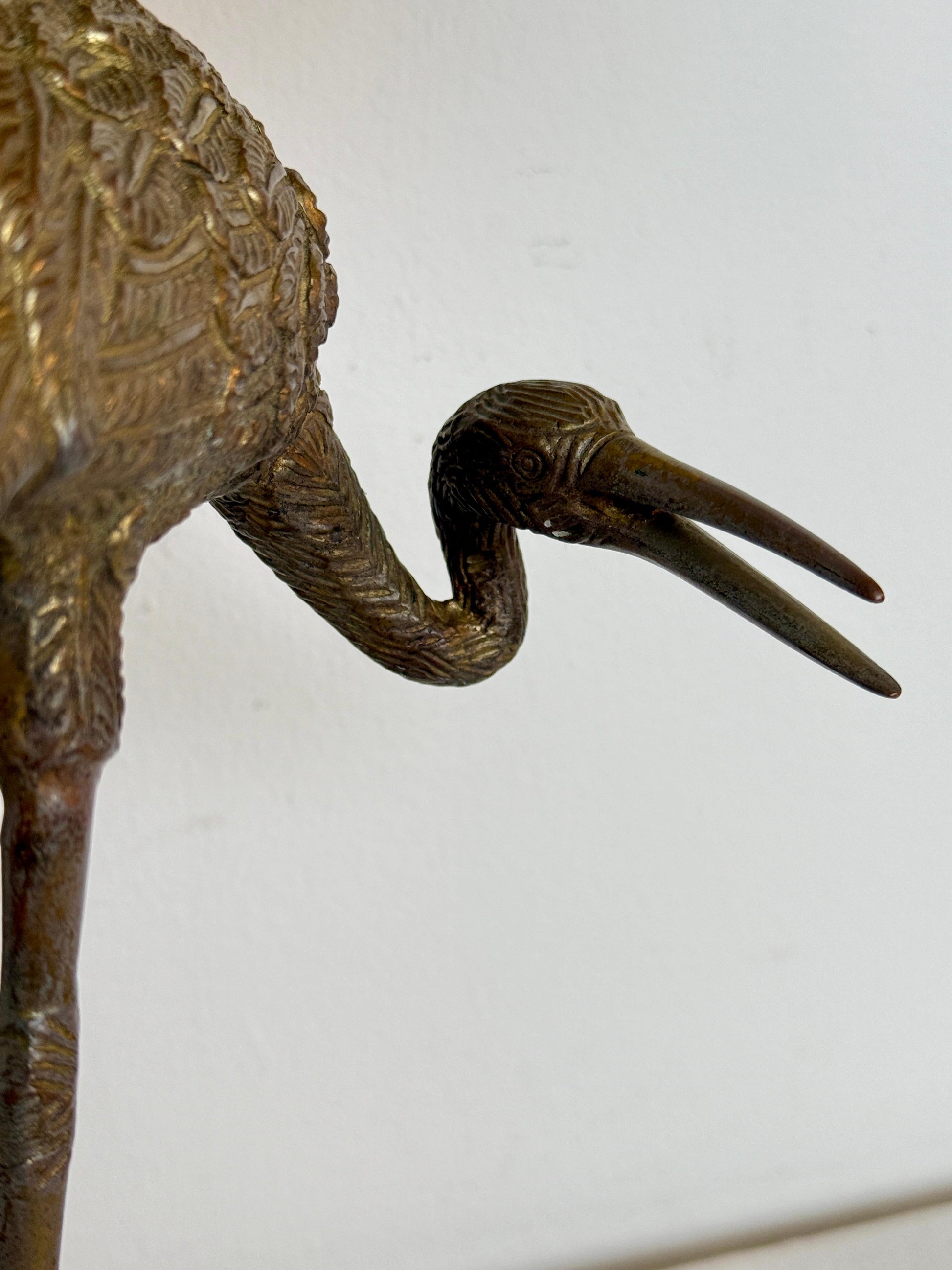 Lampada da tavolo stile Art Deco con base a forma di Airone, XX secolo