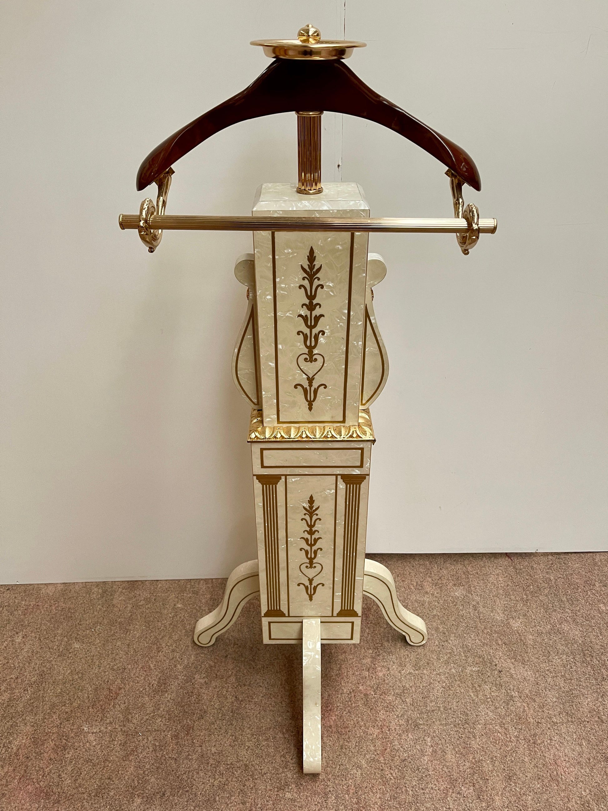 Appendiabiti di lusso italiano bianco by Domenico Rugiano anni '70 nuovo