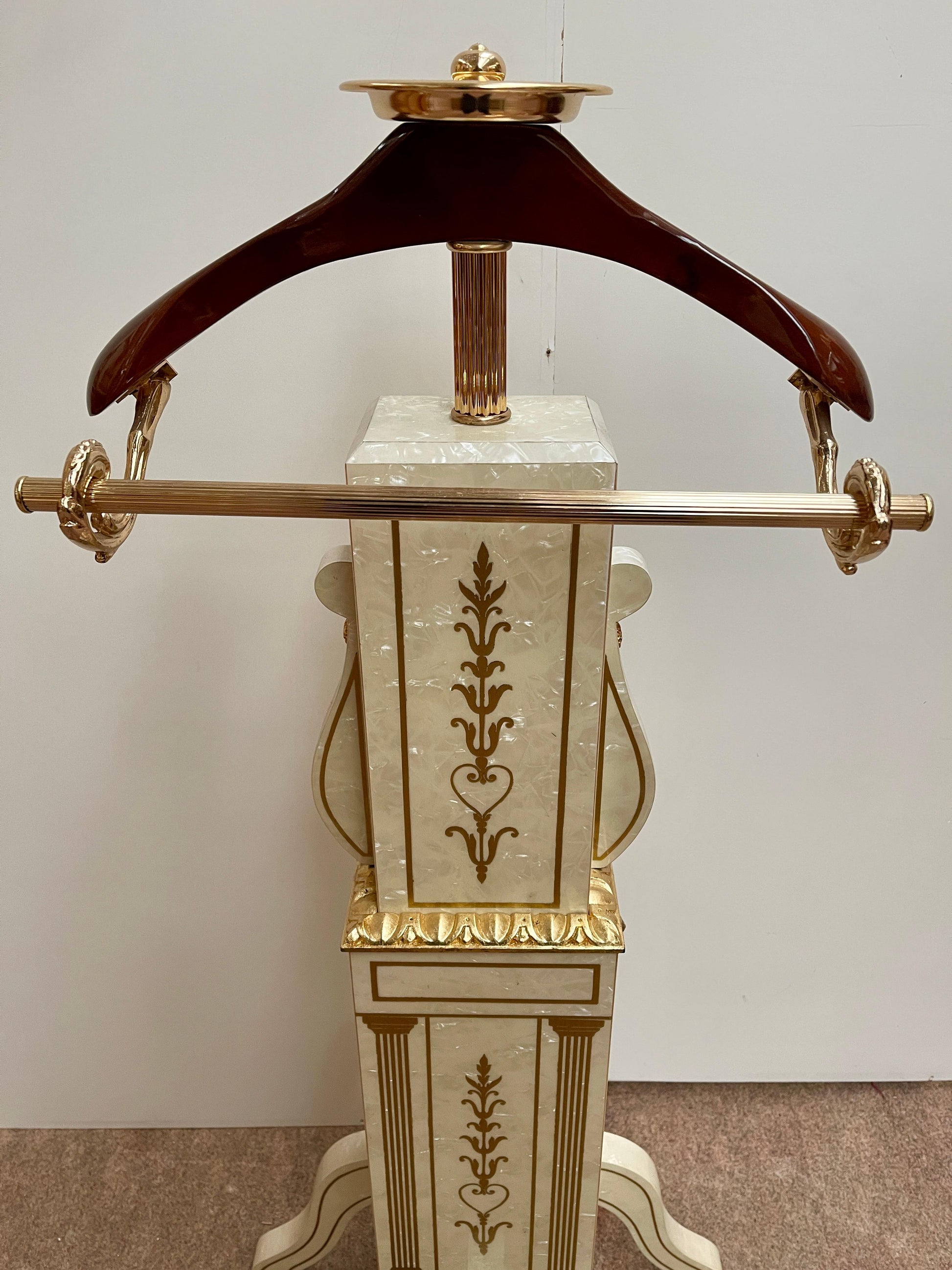 Appendiabiti di lusso italiano bianco by Domenico Rugiano anni '70 nuovo