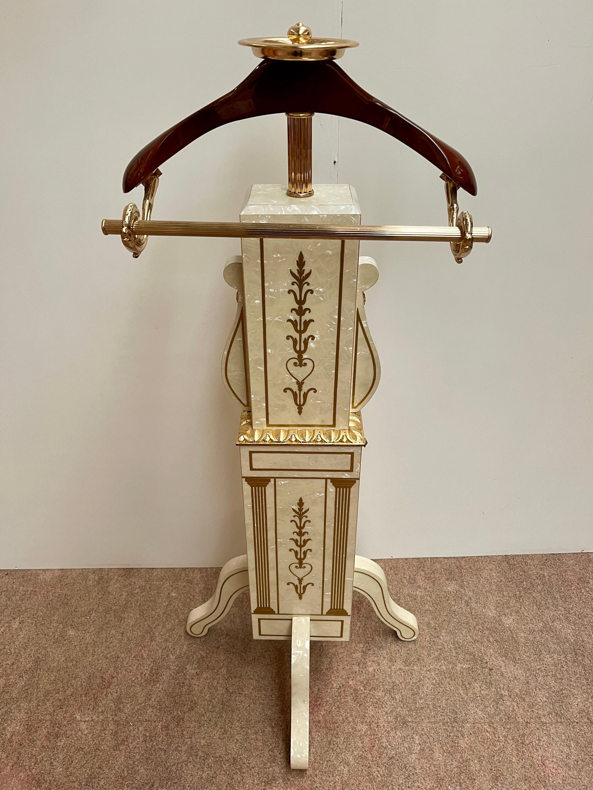 Appendiabiti di lusso italiano bianco by Domenico Rugiano anni '70 nuovo