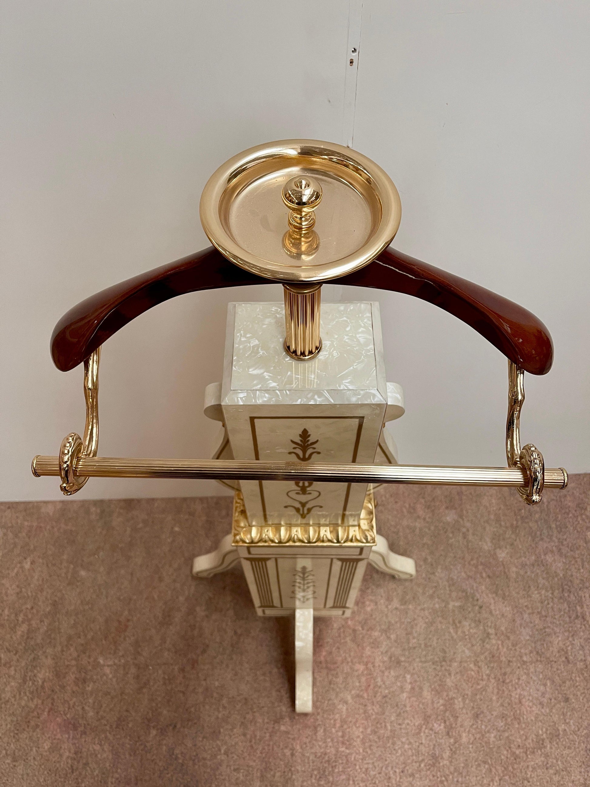 Appendiabiti di lusso italiano bianco by Domenico Rugiano anni '70 nuovo