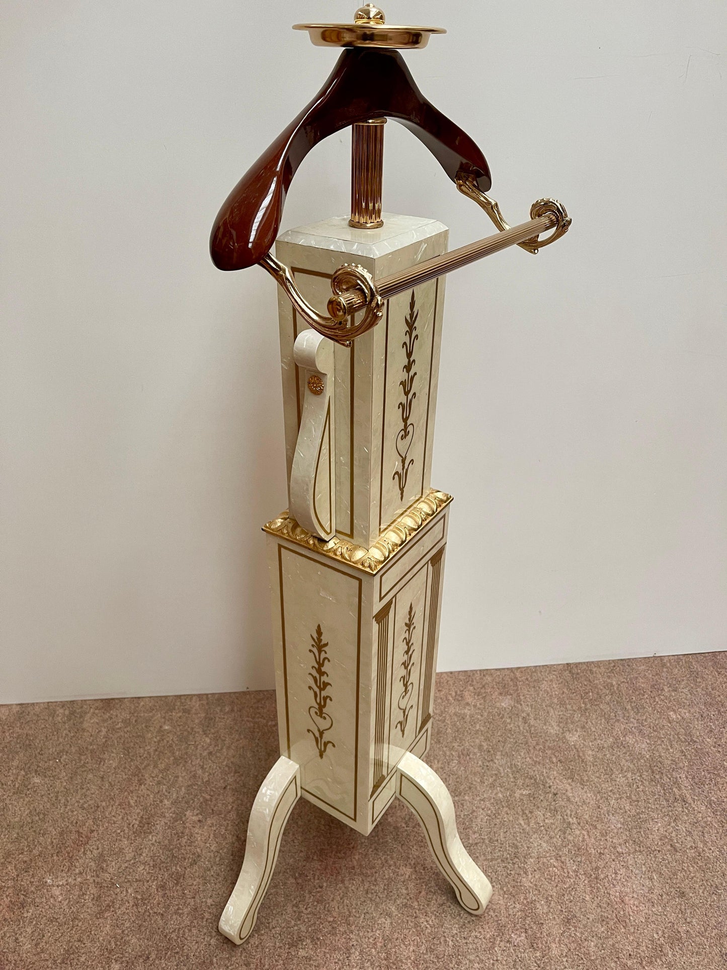 Appendiabiti di lusso italiano bianco by Domenico Rugiano anni '70 nuovo