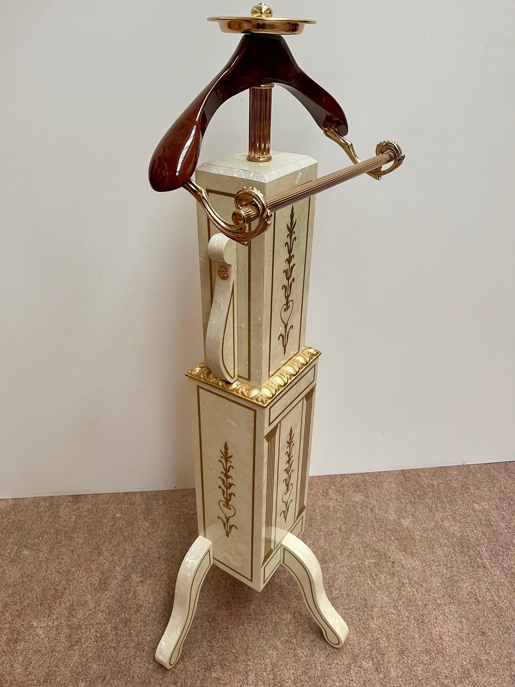 Appendiabiti di lusso italiano bianco by Domenico Rugiano anni '70 nuovo