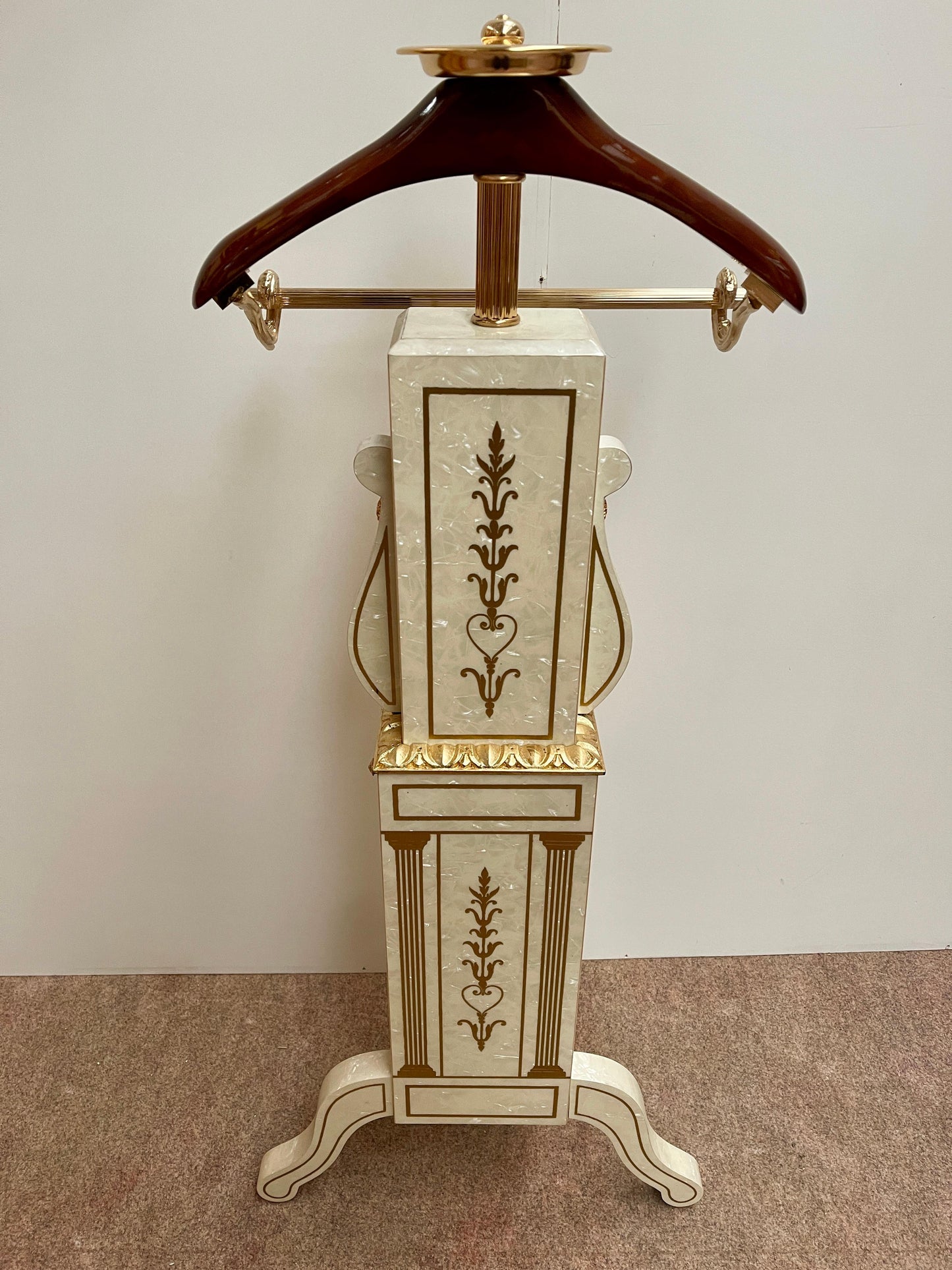 Appendiabiti di lusso italiano bianco by Domenico Rugiano anni '70 nuovo