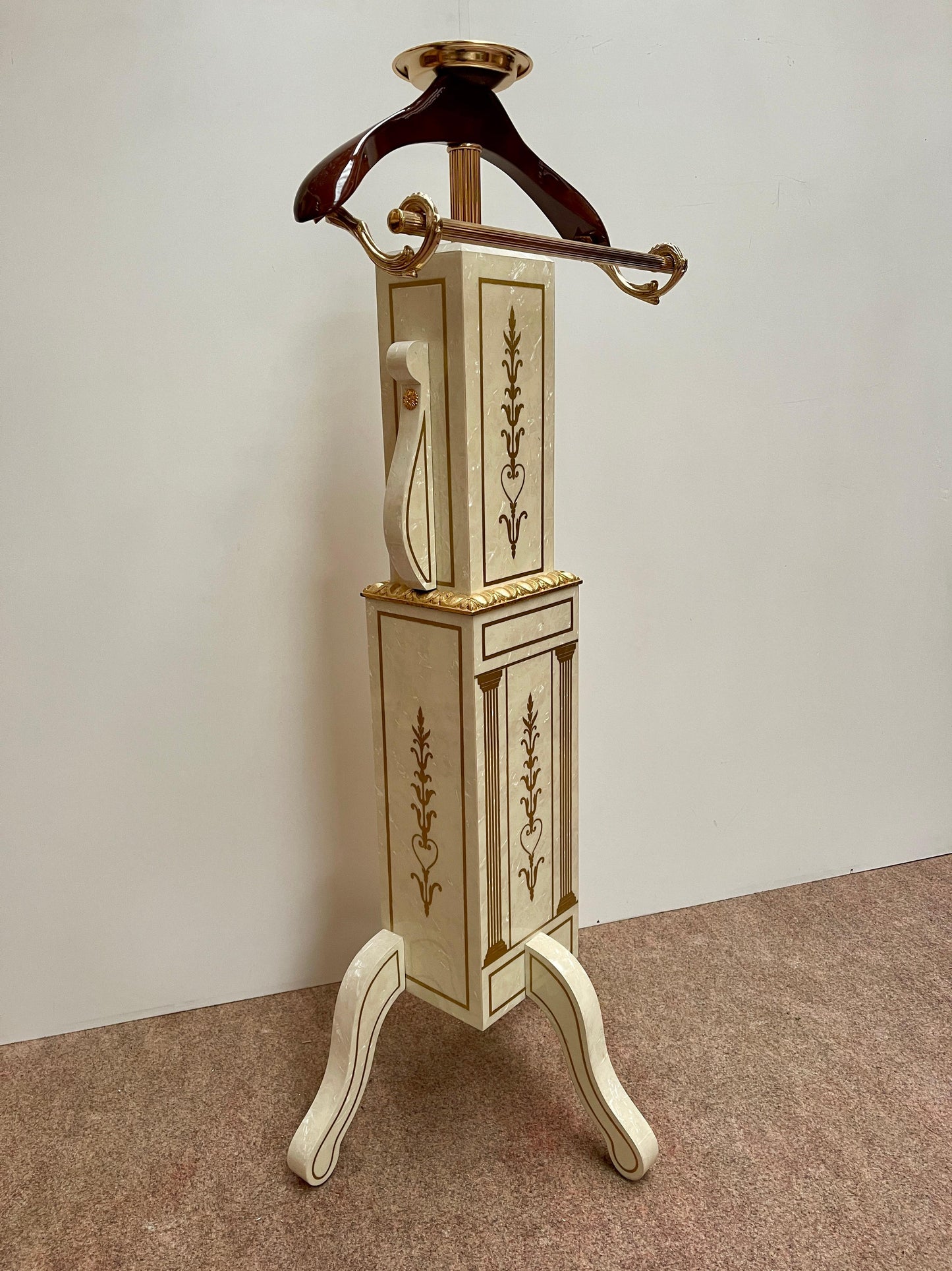 Appendiabiti di lusso italiano bianco by Domenico Rugiano anni '70 nuovo