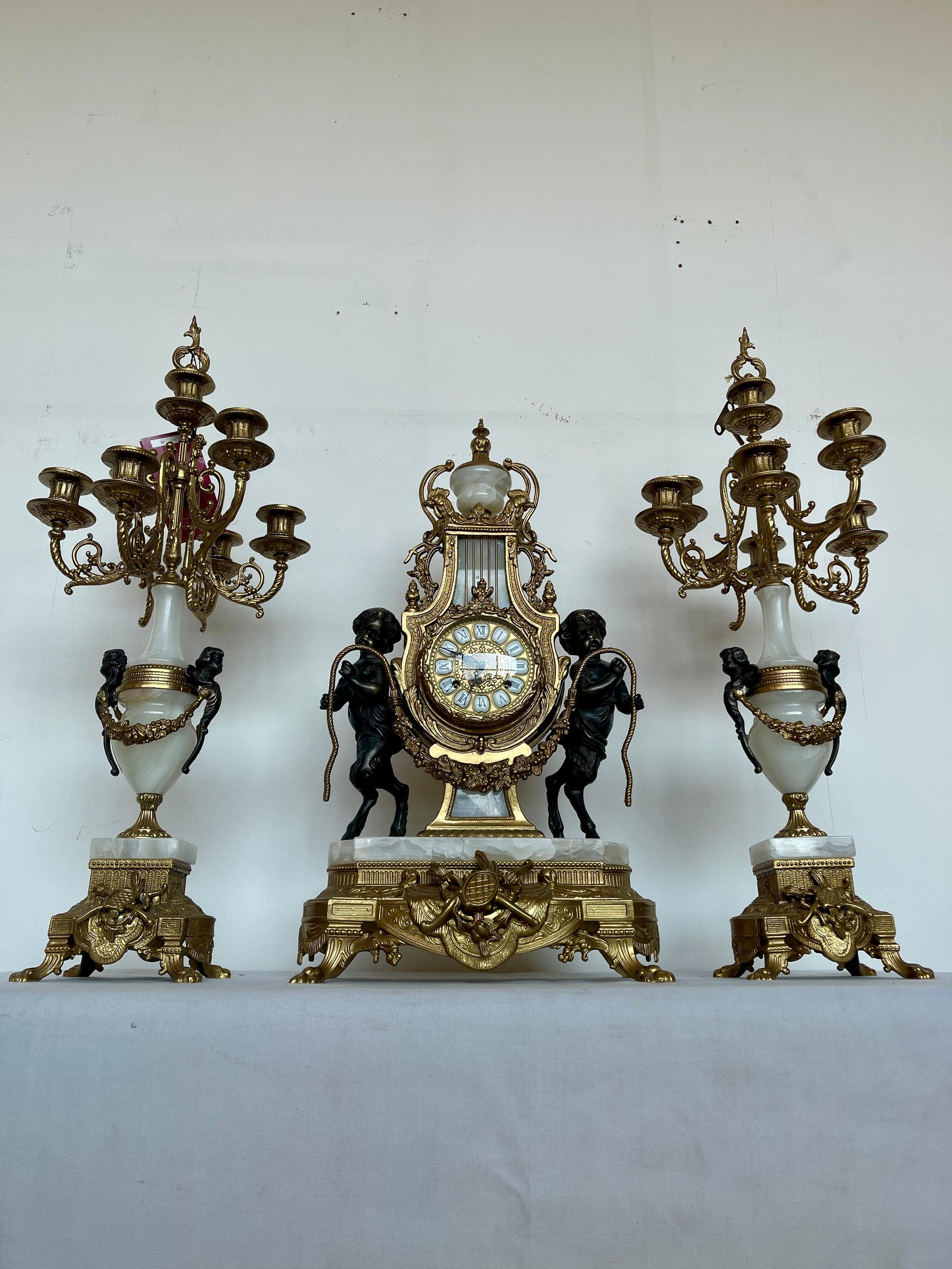 Trittico orologio italiano imperial Luigi XVI anni '70