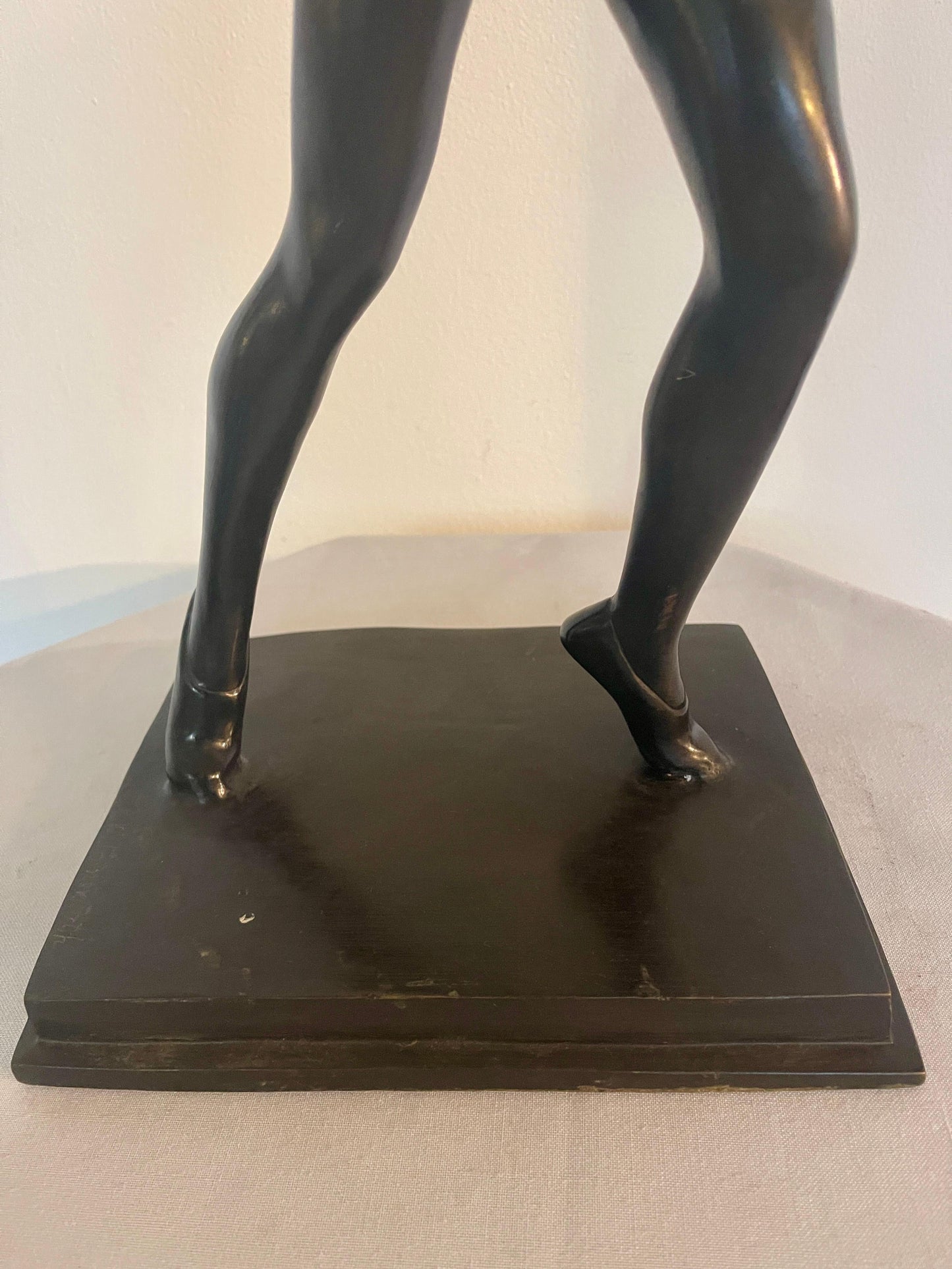 Scultura di ballerini in bronzo francese anni '30