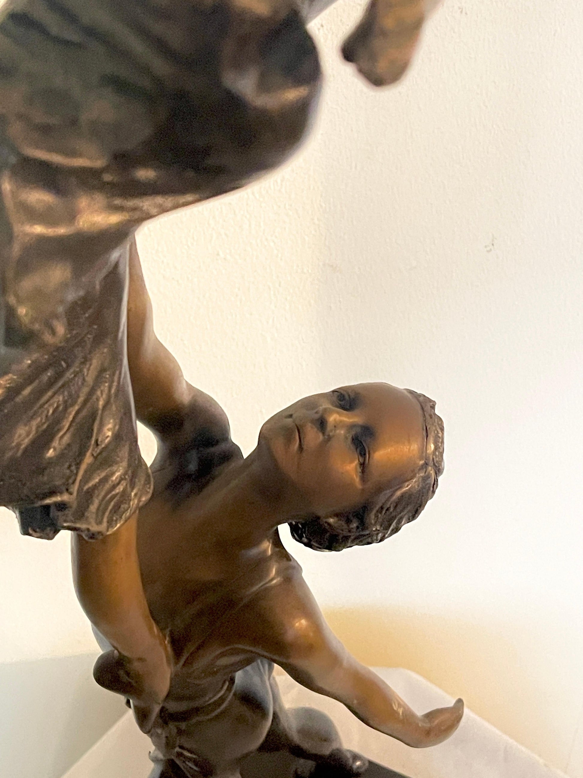 Scultura di ballerini in bronzo francese anni '30
