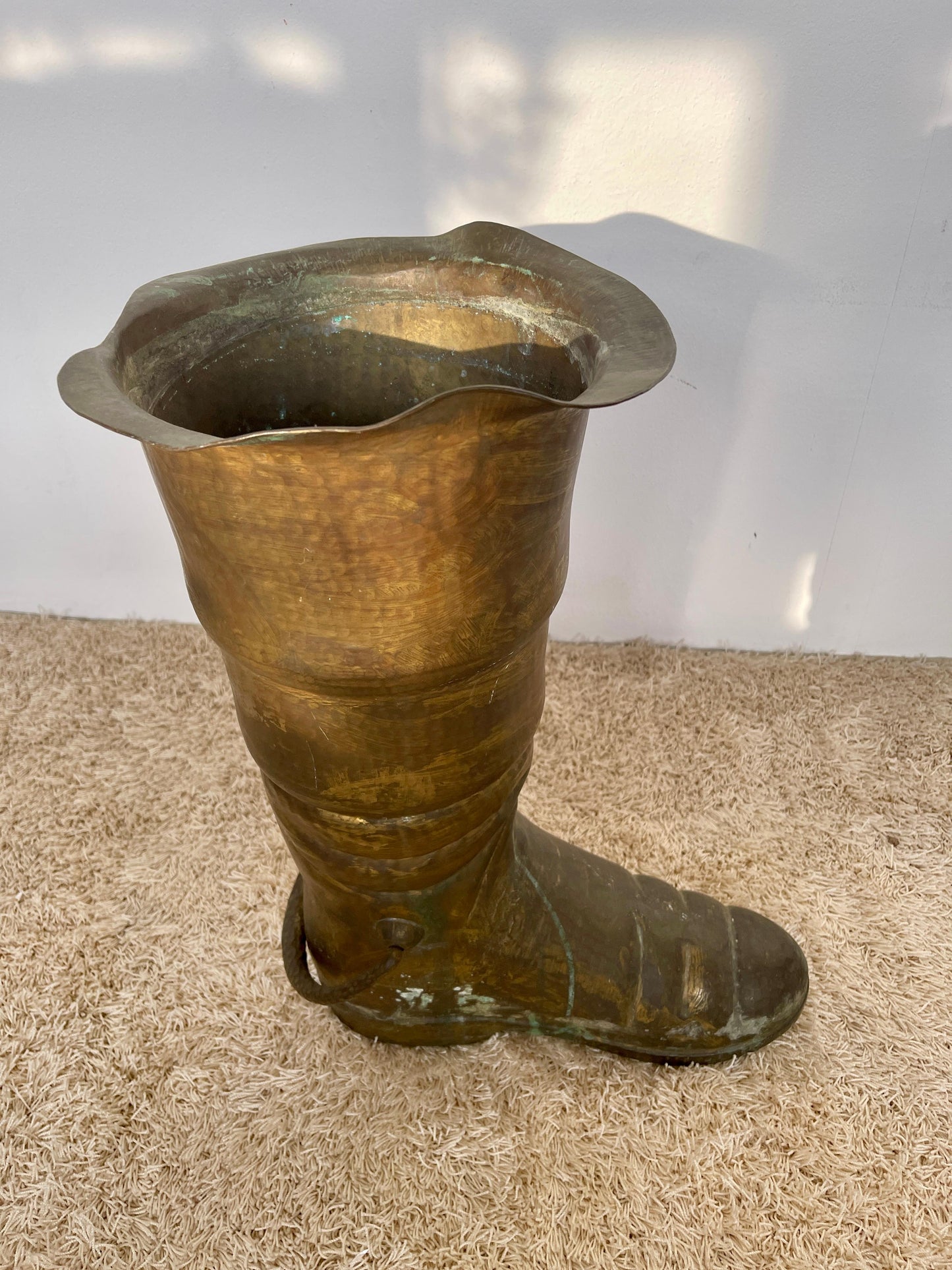 Antico Portaombrelli in ottone stile bota vintage XIX secolo