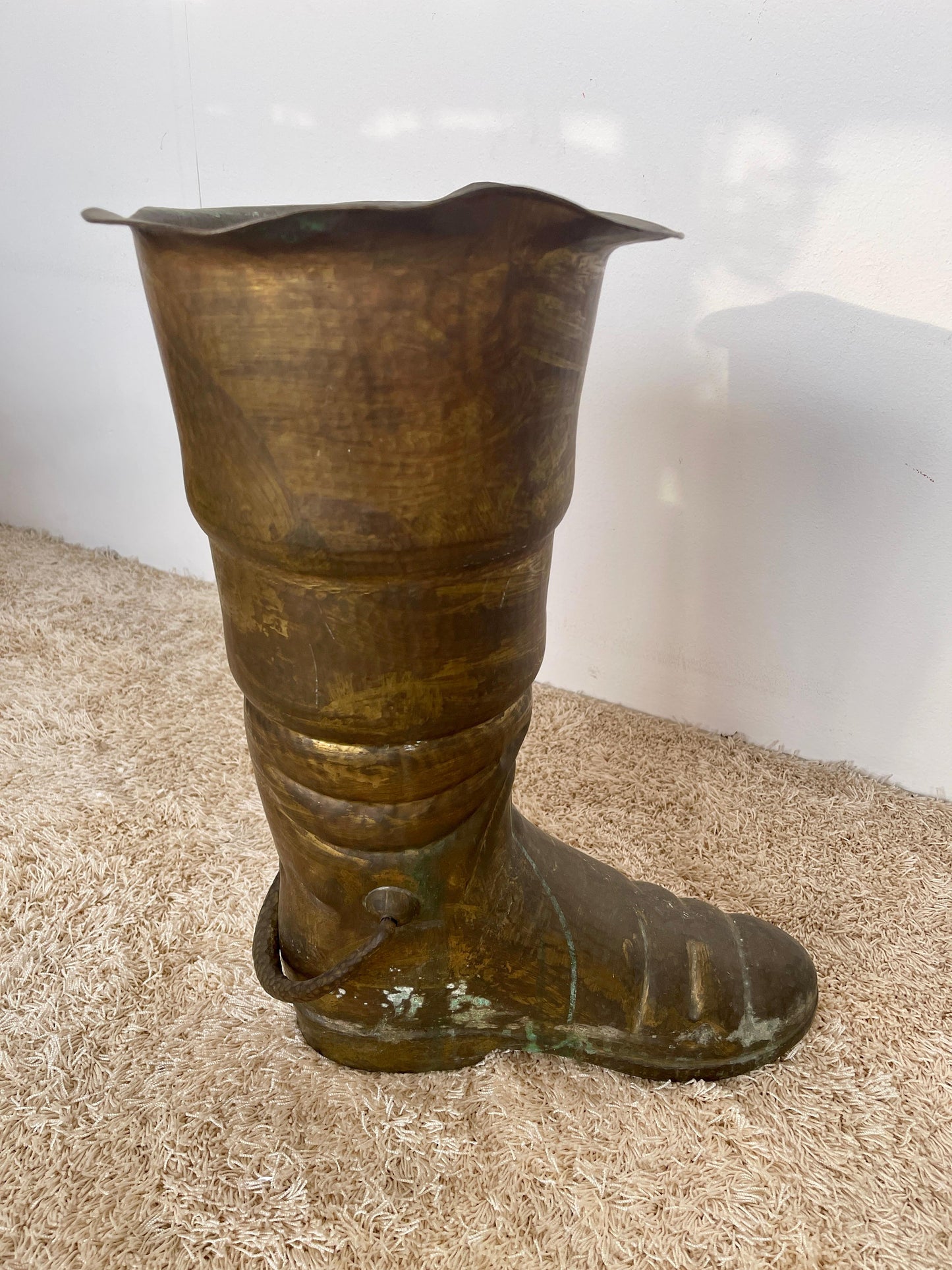 Antico Portaombrelli in ottone stile bota vintage XIX secolo