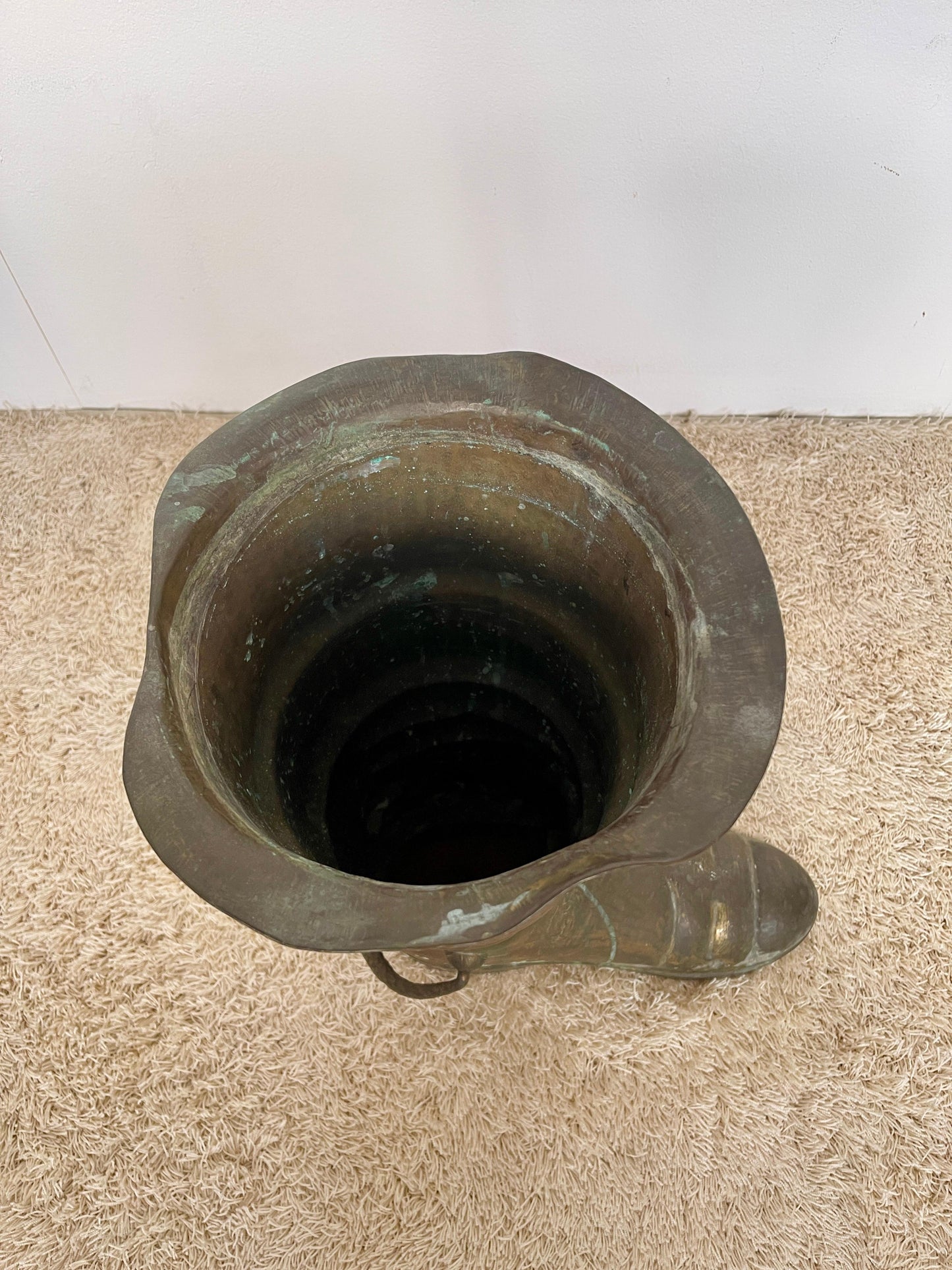 Antico Portaombrelli in ottone stile bota vintage XIX secolo