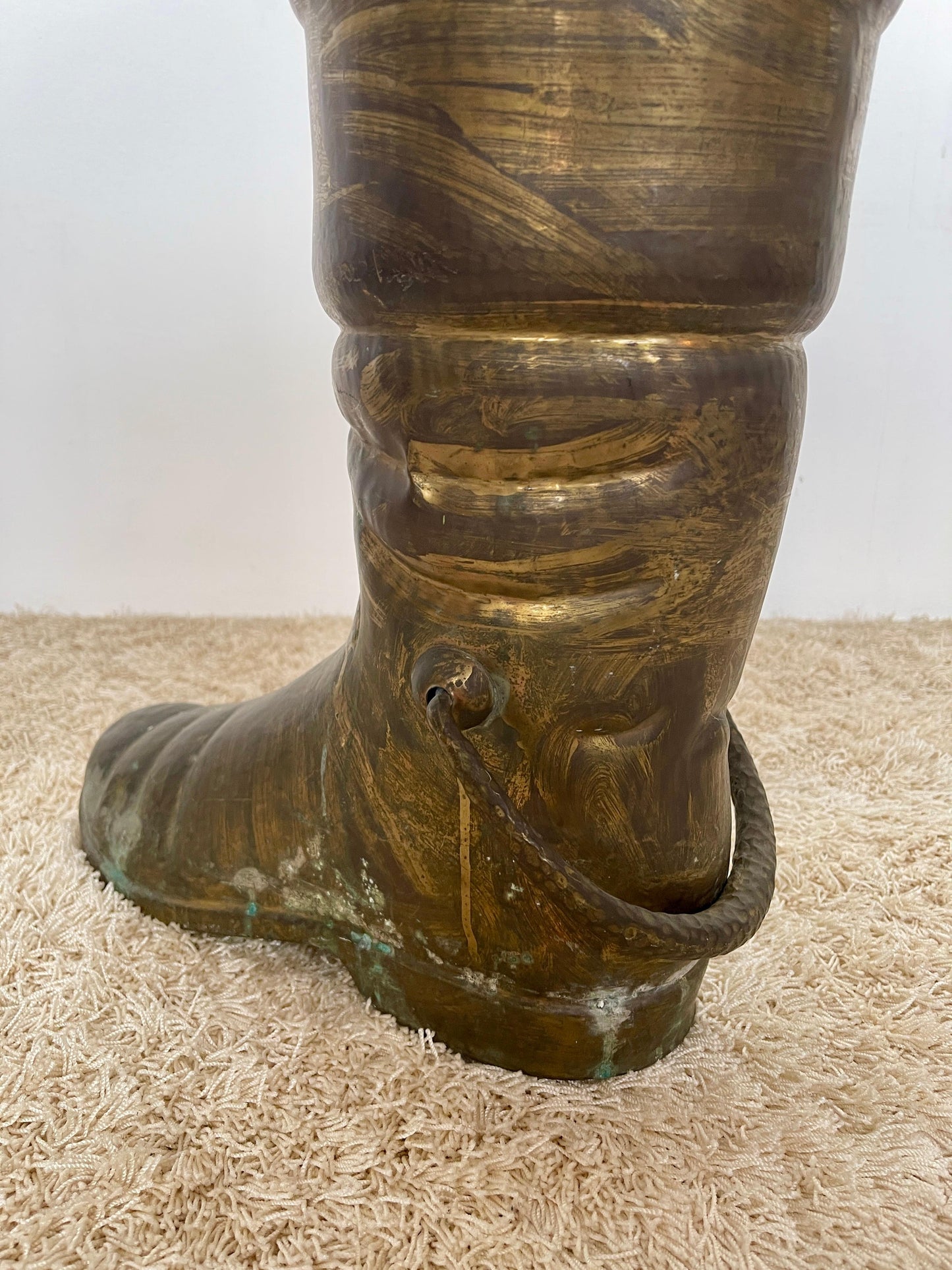 Antico Portaombrelli in ottone stile bota vintage XIX secolo