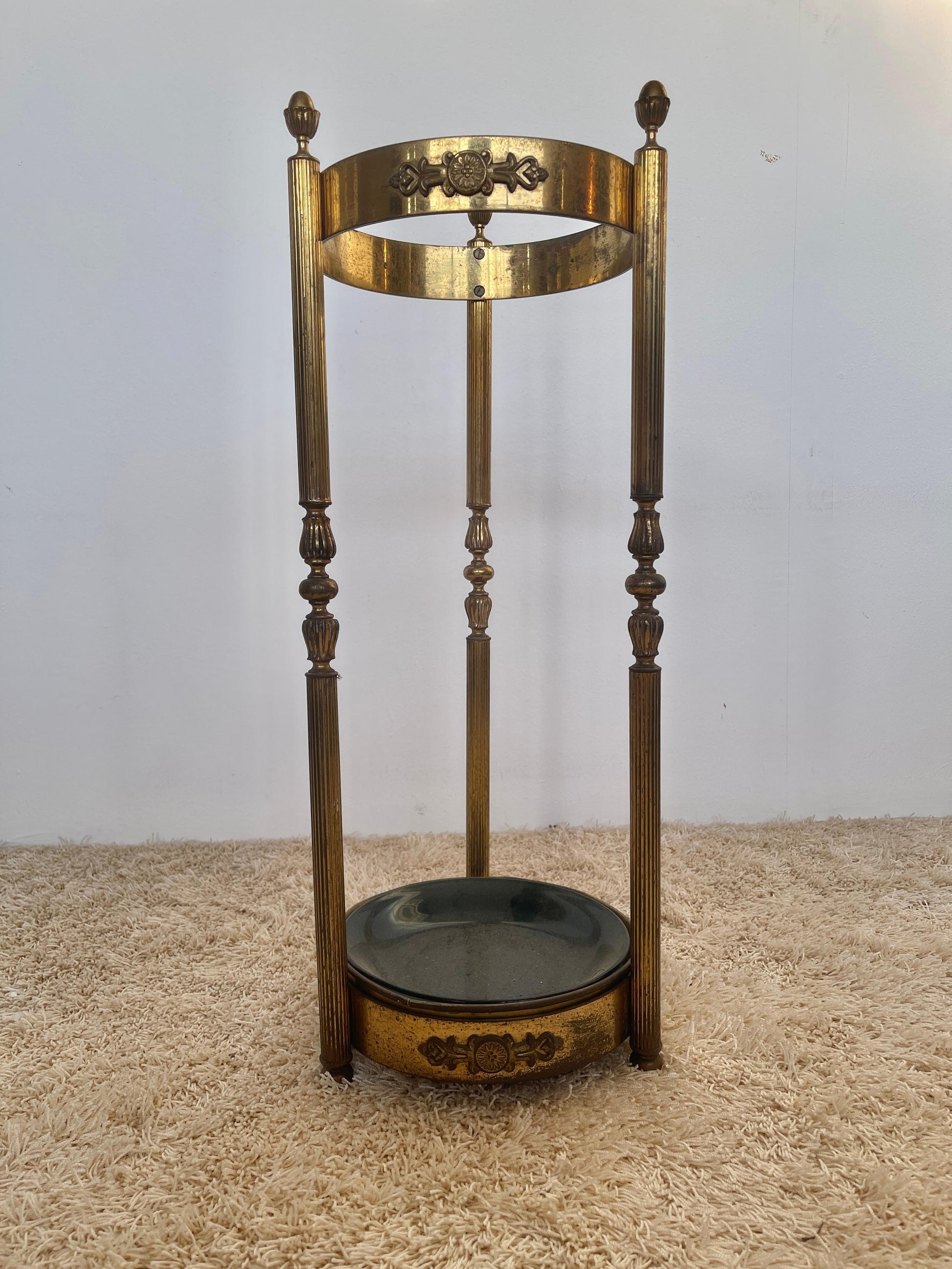 Portaombrelli in ottone stile Mid-Century moderno anni '60 italian