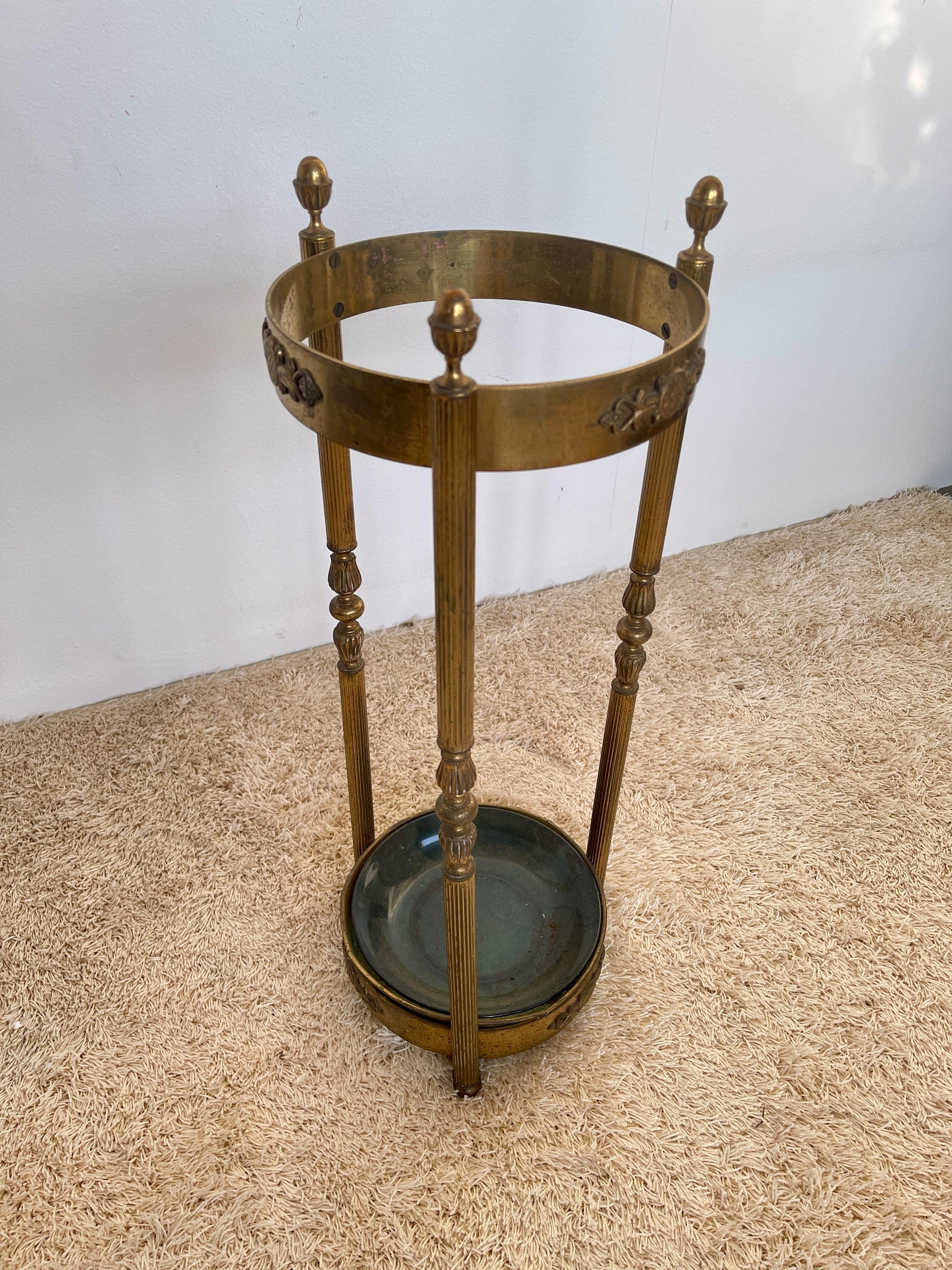 Portaombrelli in ottone stile Mid-Century moderno anni '60 italian