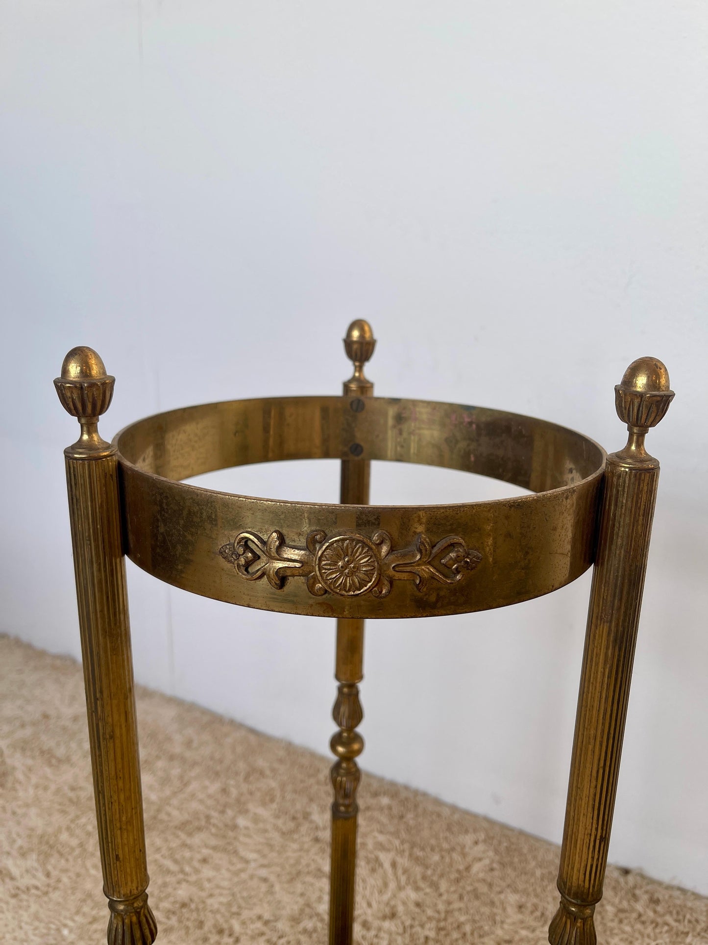 Portaombrelli in ottone stile Mid-Century moderno anni '60 italian