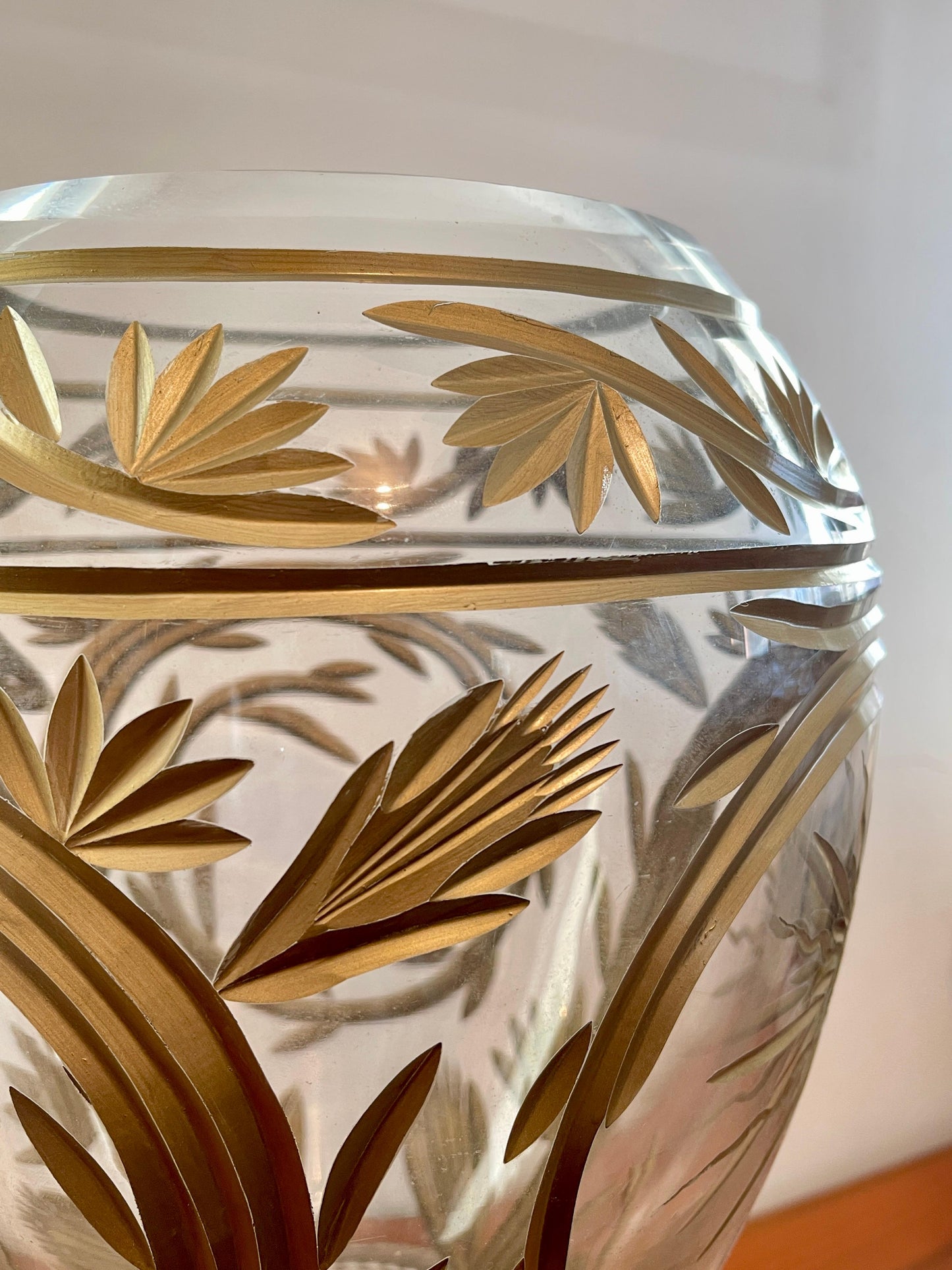 Coppa vaso in cristallo stile francese anni '90