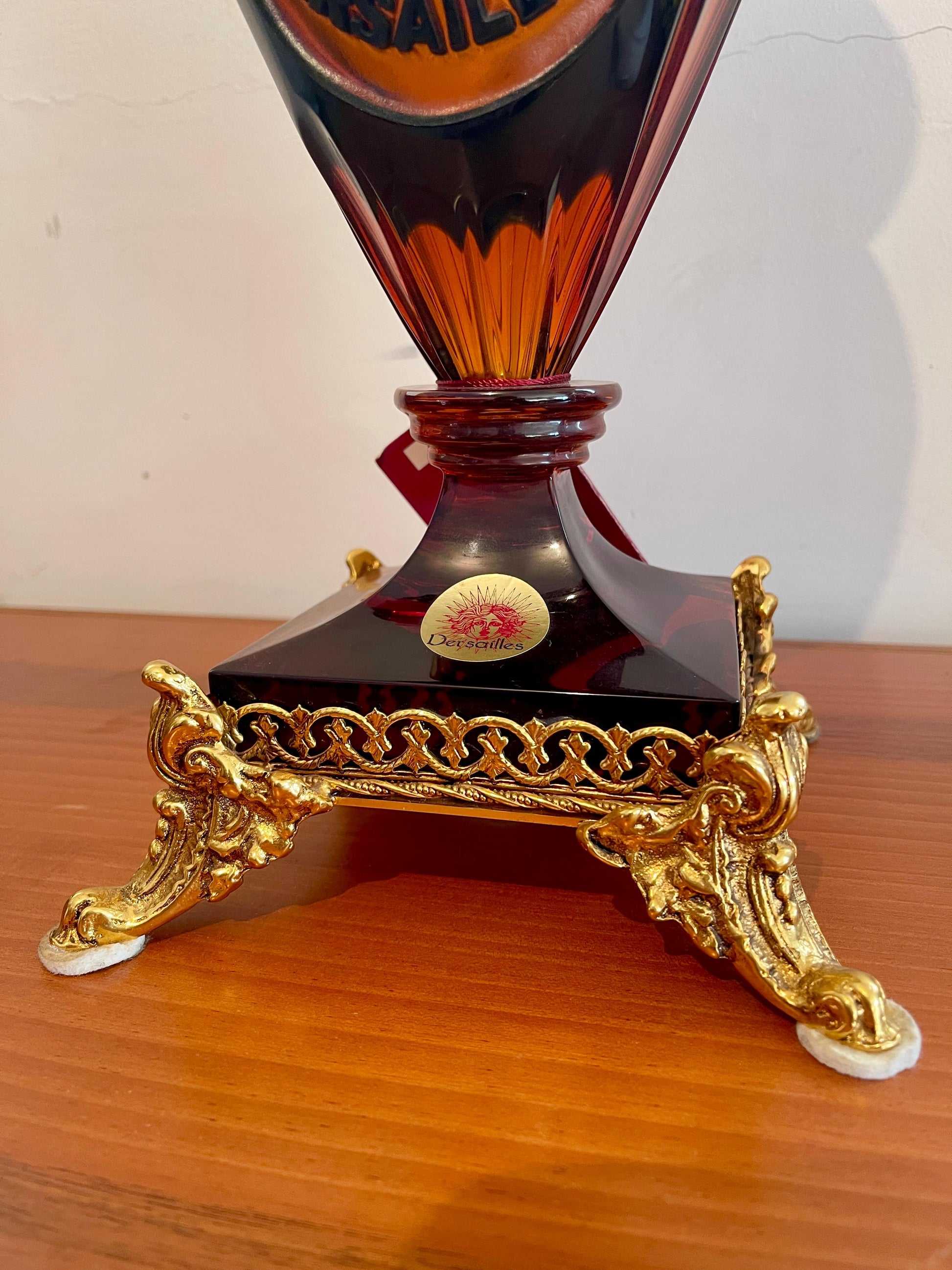 Vaso anfora in cristallo stile versailles anni '90 italia