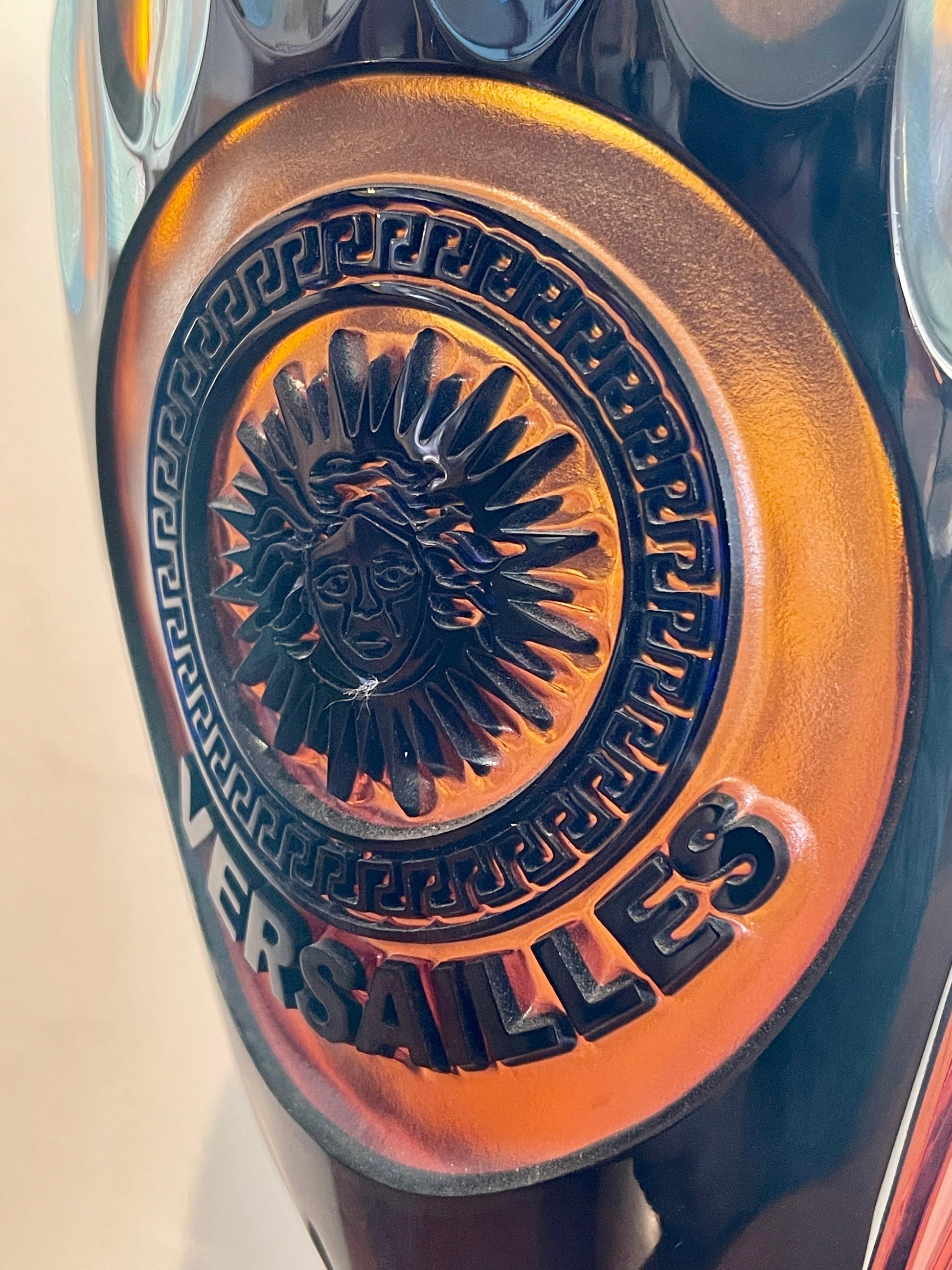 Vaso anfora in cristallo stile versailles anni '90 italia