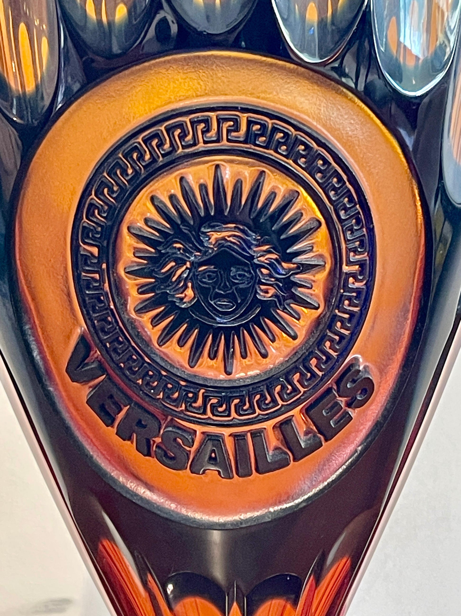 Vaso anfora in cristallo stile versailles anni '90 italia