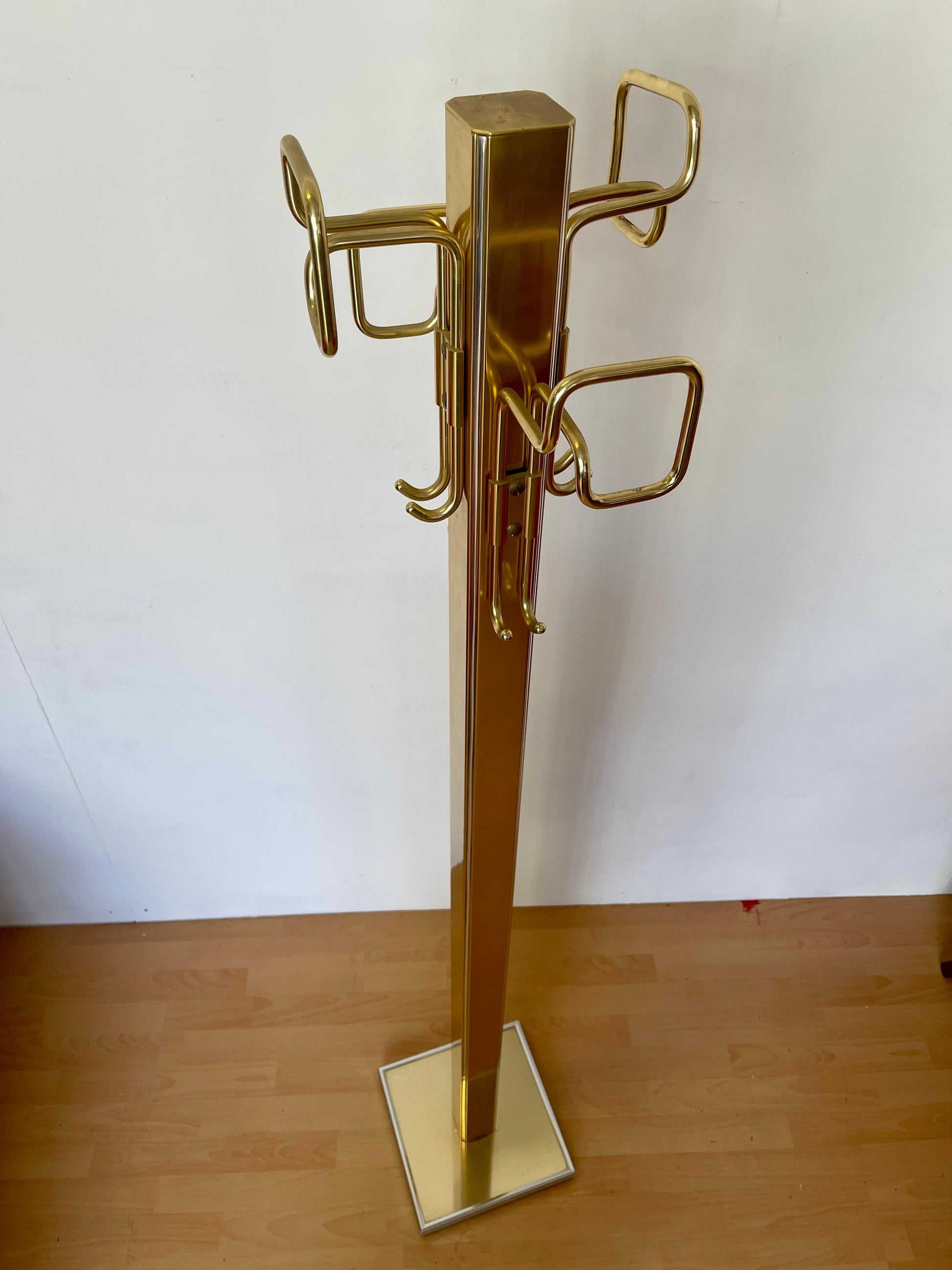 Attacapanni in ottone design belgo chrom vintage anni '90