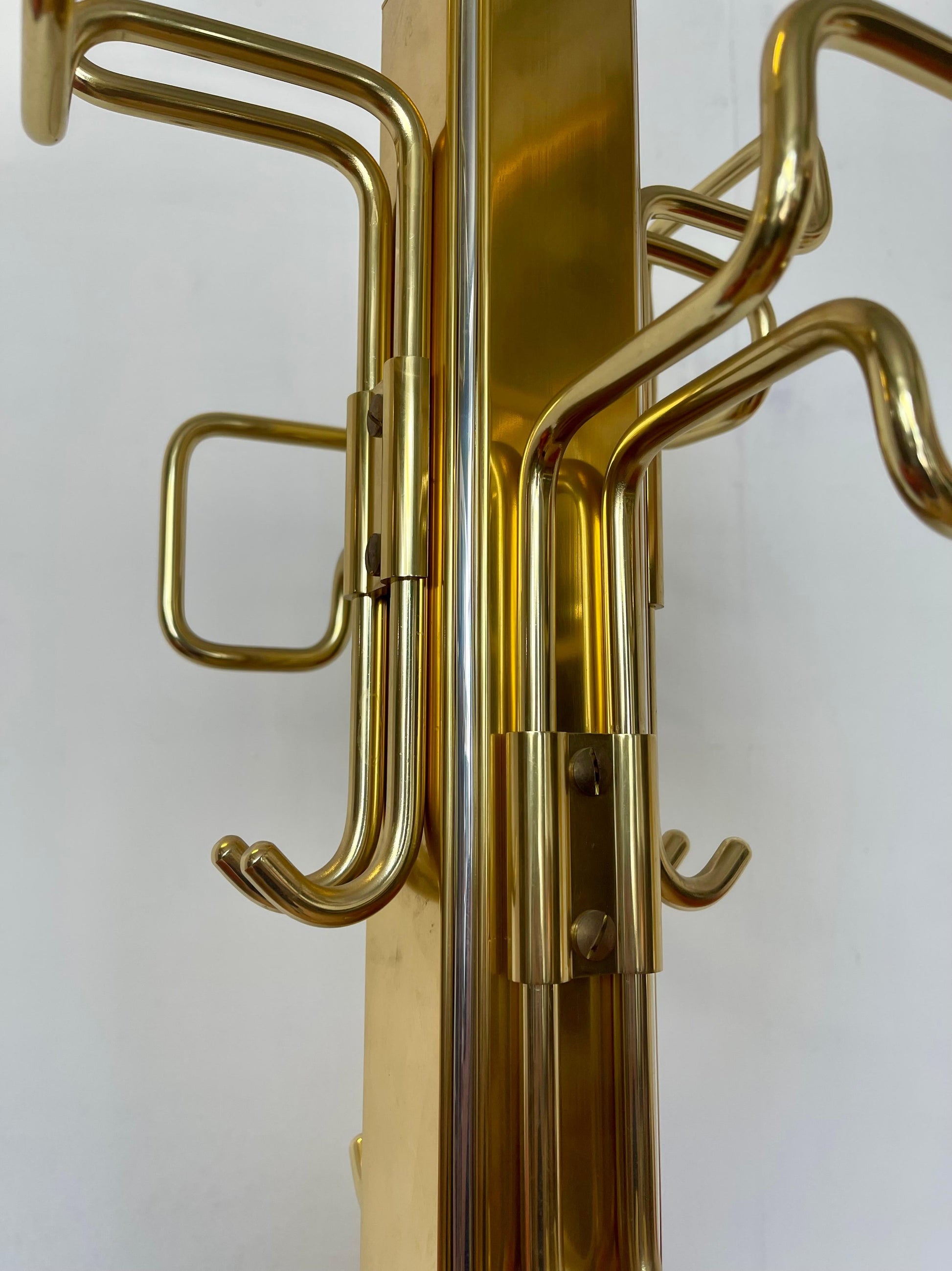 Attacapanni in ottone design belgo chrom vintage anni '90