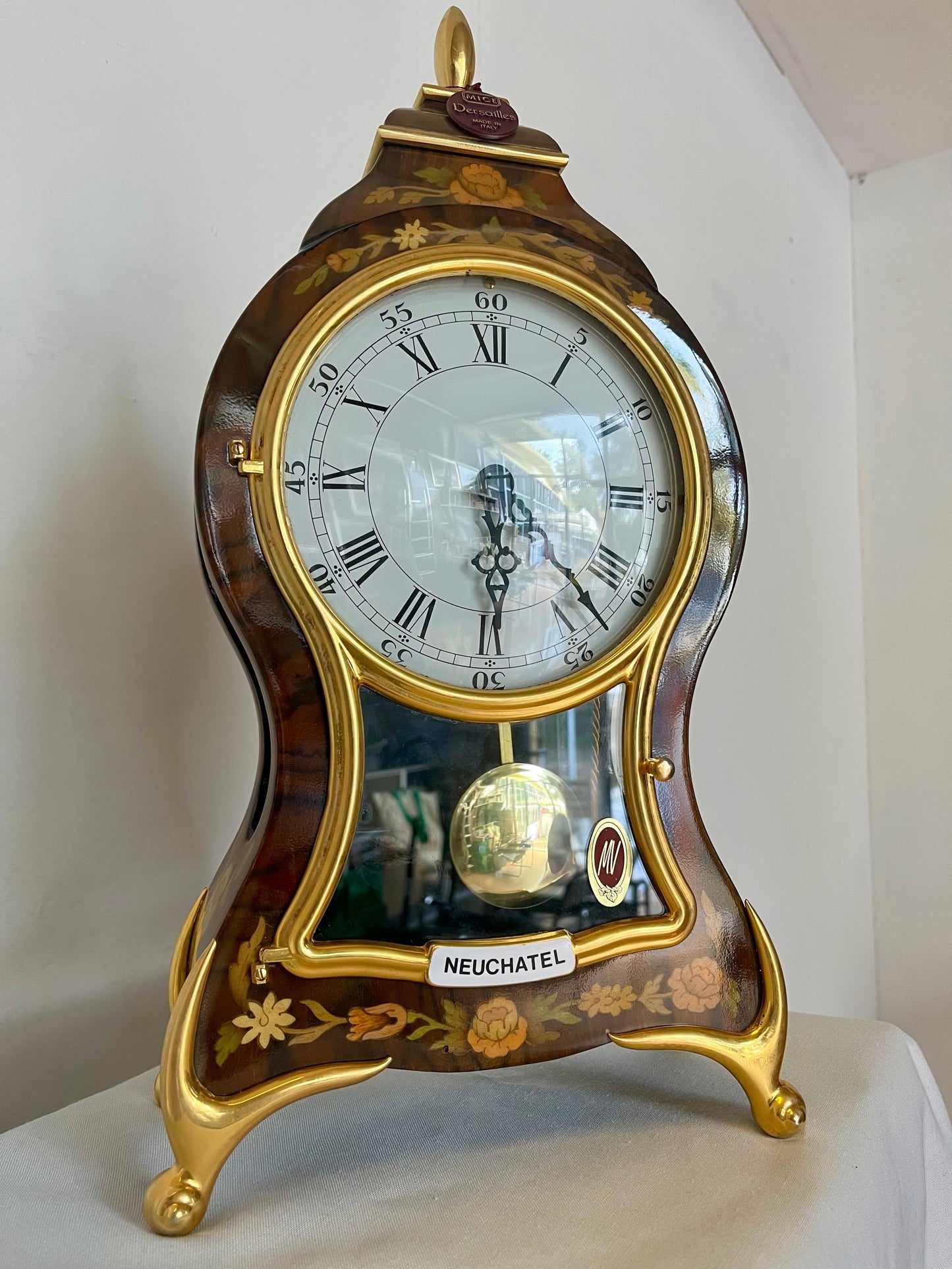 Orologio da tavolo in legno stile francese a batteria anni 90 Nuova