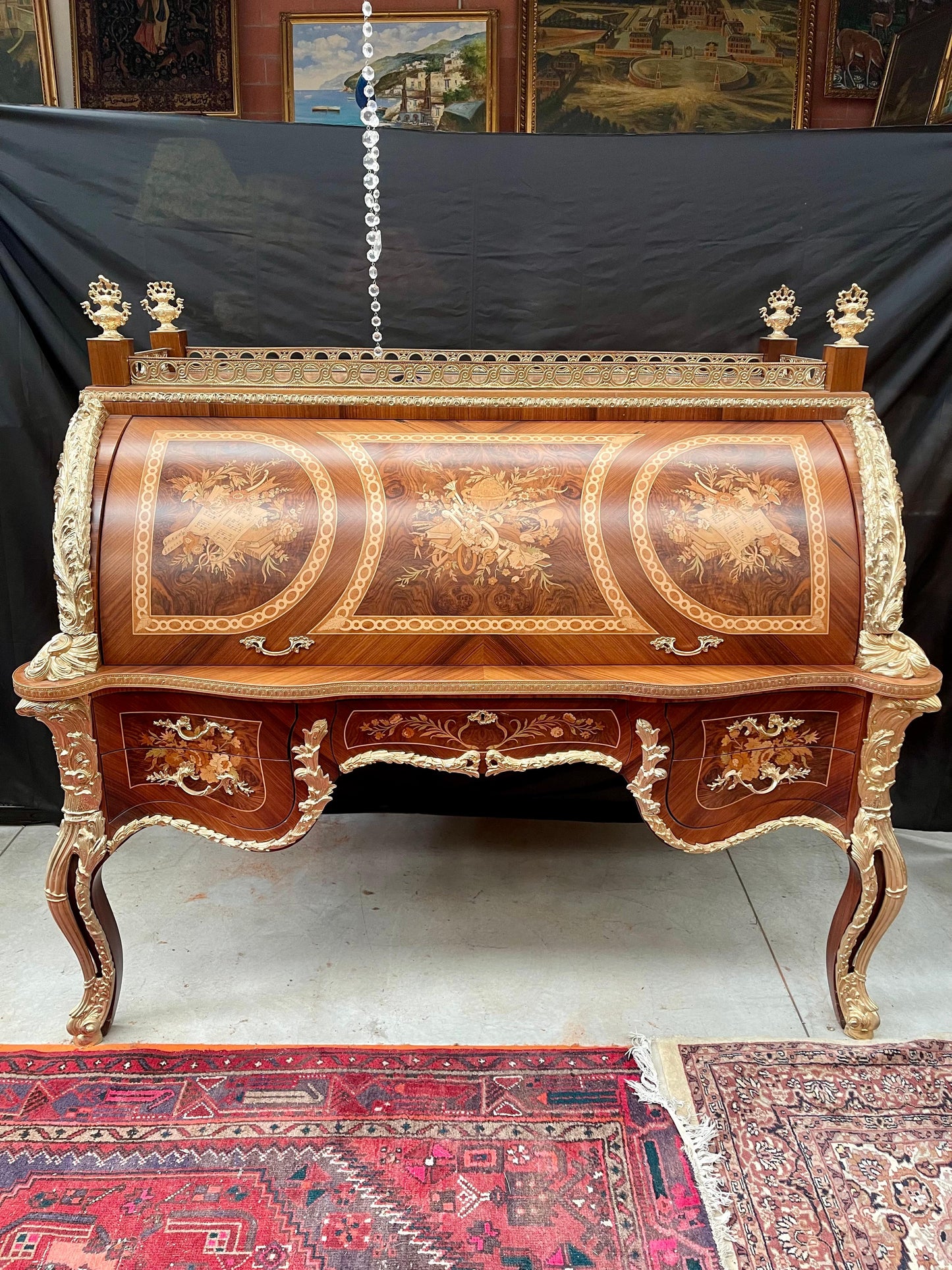 Maestosa Scrivania Style Luigi XV - Francia