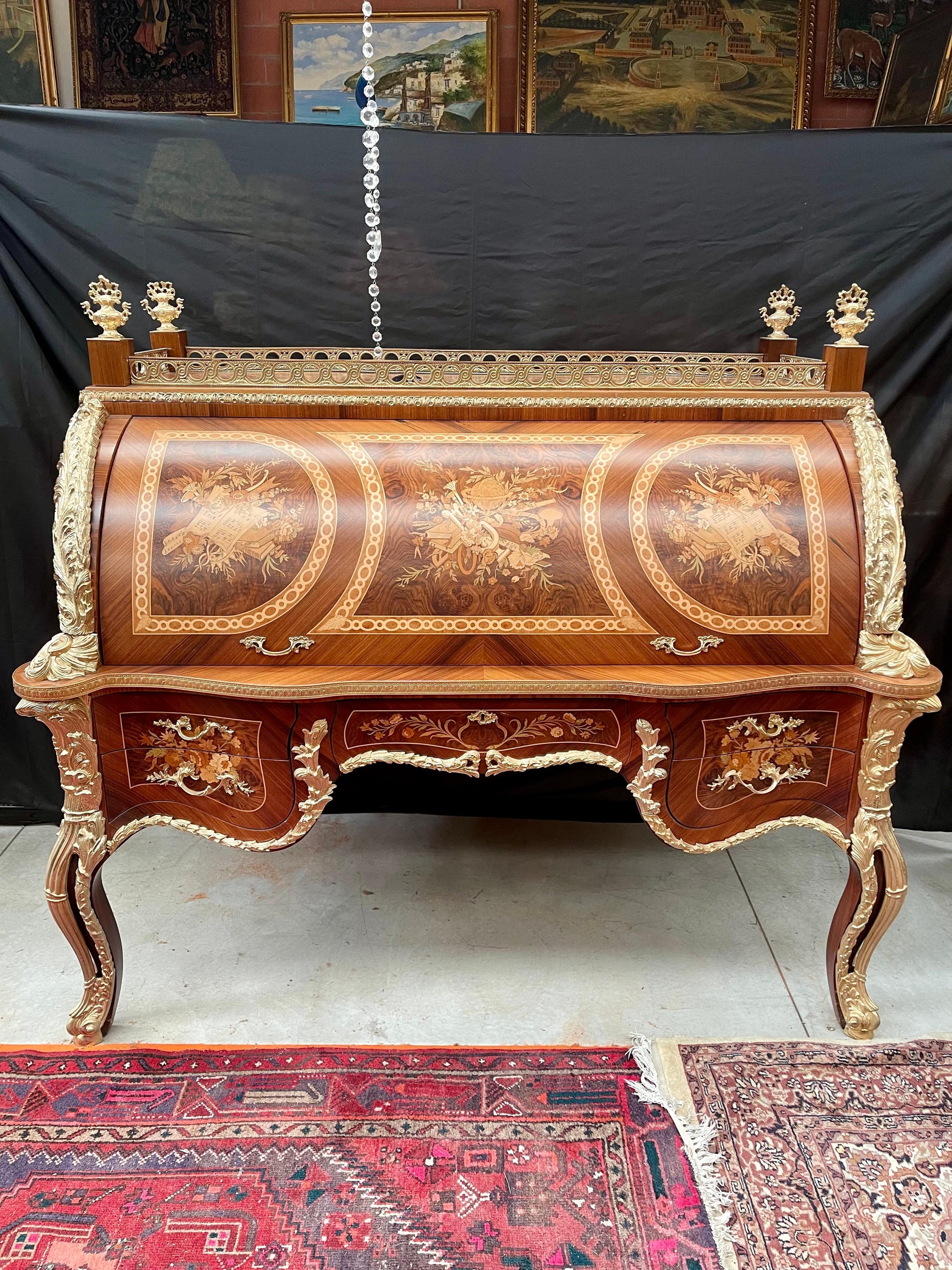 Maestosa Scrivania Style Luigi XV - Francia