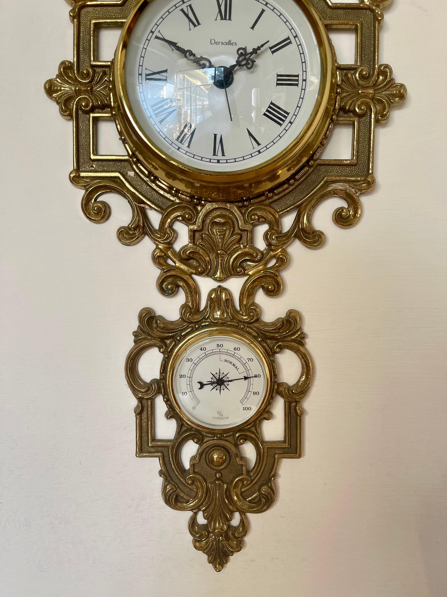 Bellisimo Orologio con barometro in ottone anni 2000 - Nuovo