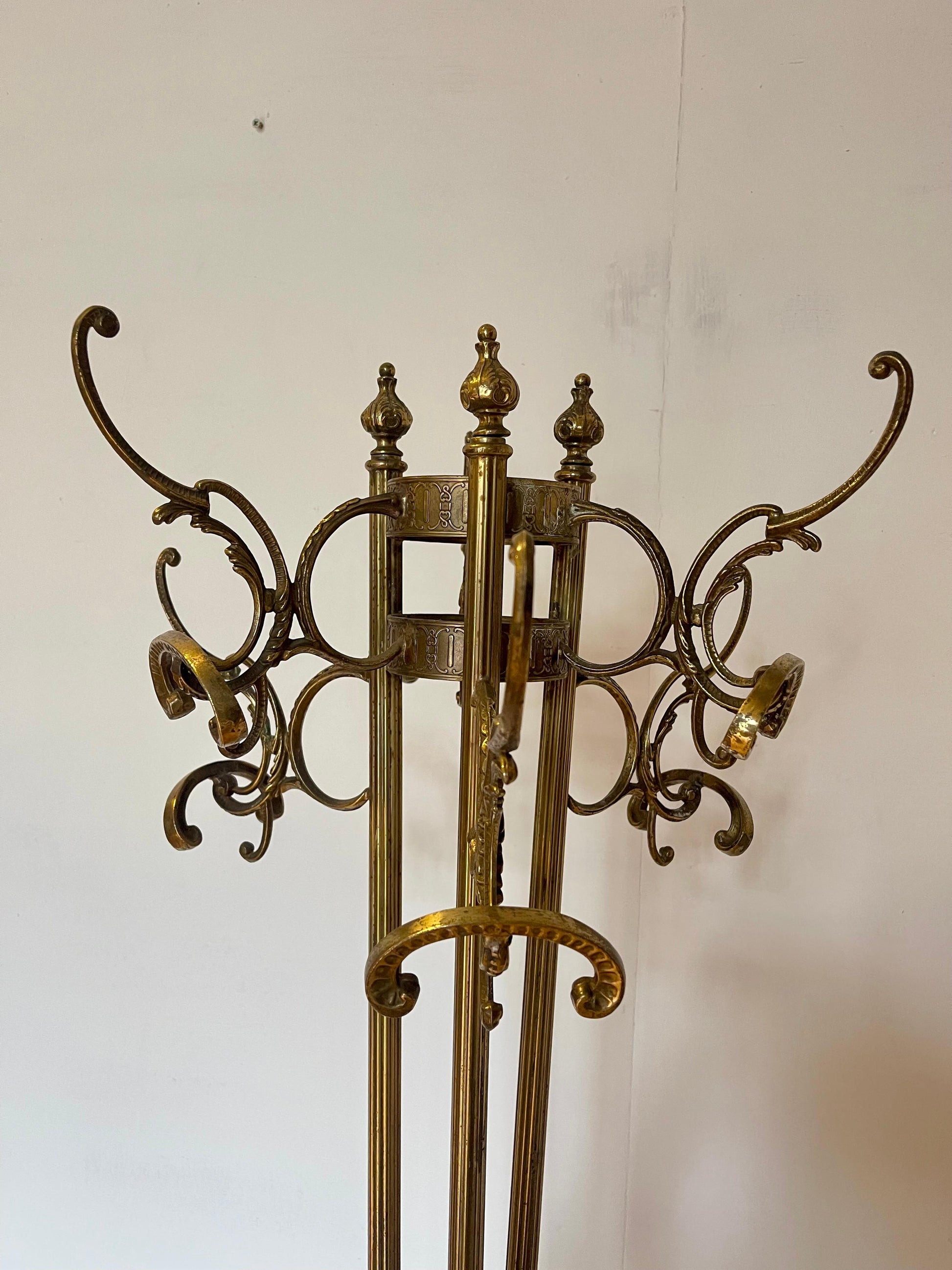 Raro Appendiabiti in ottone 1980