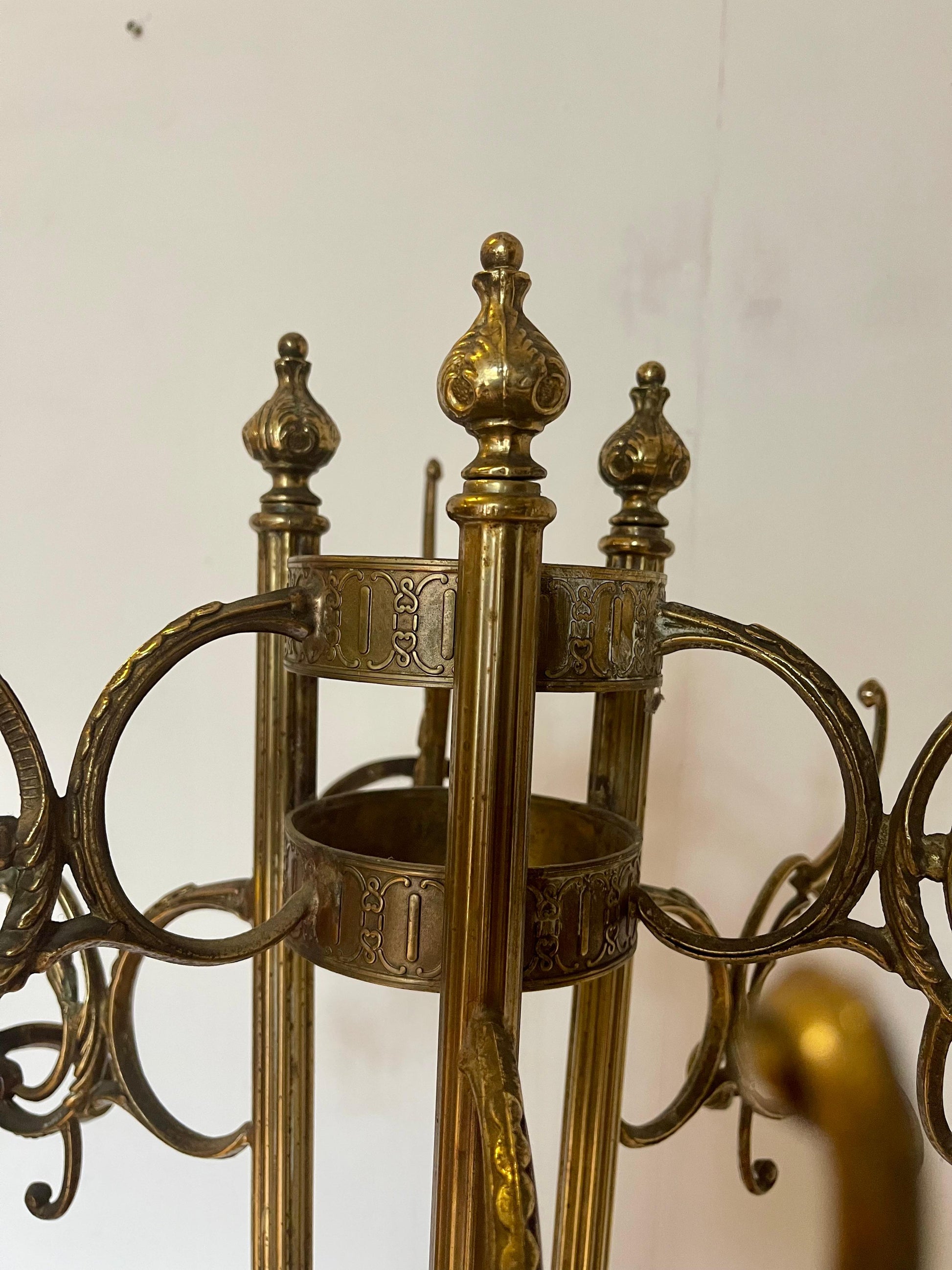 Raro Appendiabiti in ottone 1980