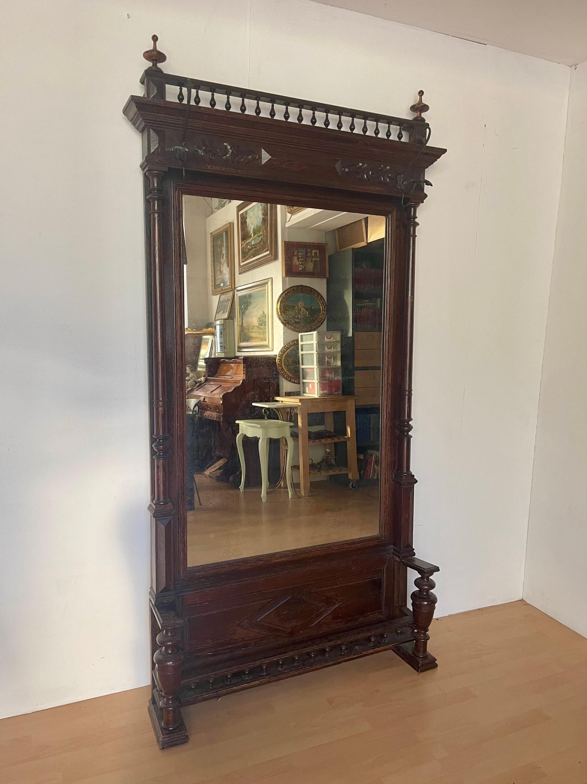 Antico specchio da camino italiano, XX secolo