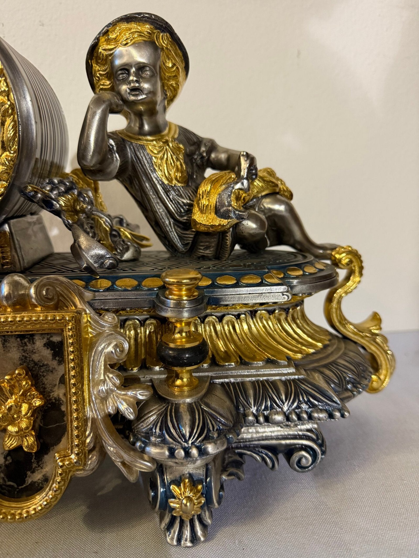 orologio da tavolo "Opulenza Bicolore"