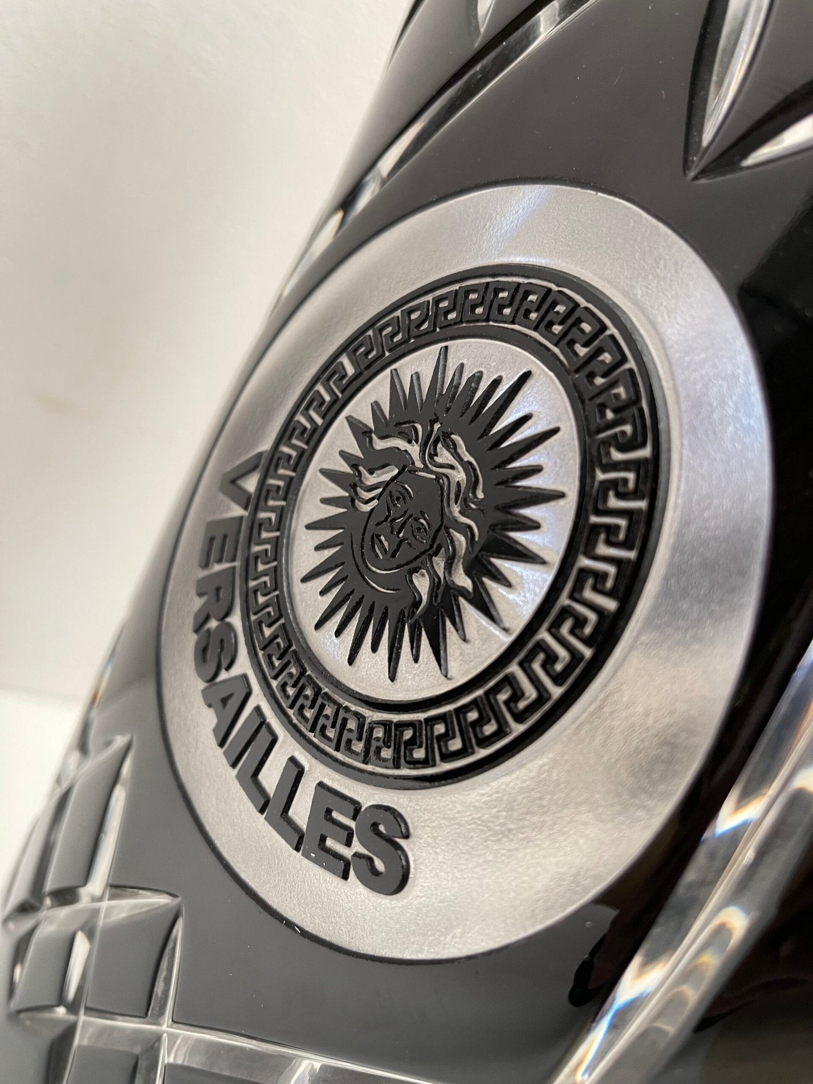 Cristallo nero versailles in bronzo argentato XX secolo