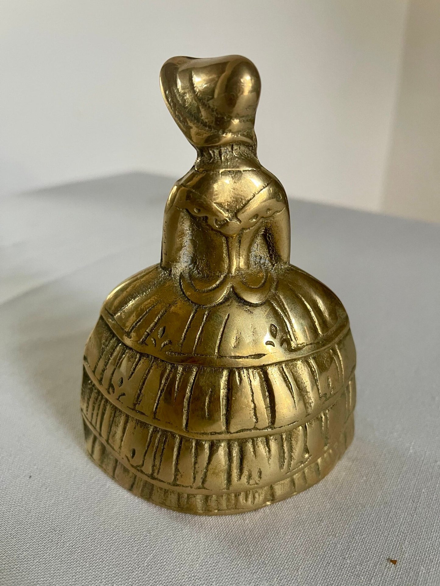 Statuetta/Campana in Bronzo a Forma di Dama Vittoriana