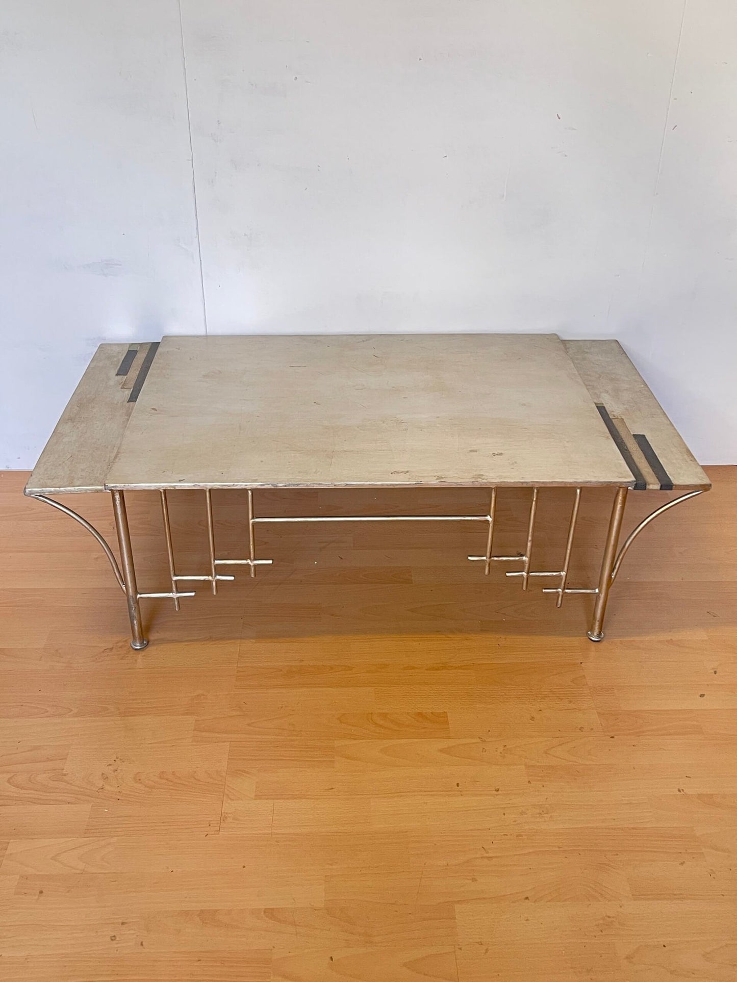 Tavolo da Salotto Moderno con Struttura in Acciaio Argentato, Lago di Como, 1980