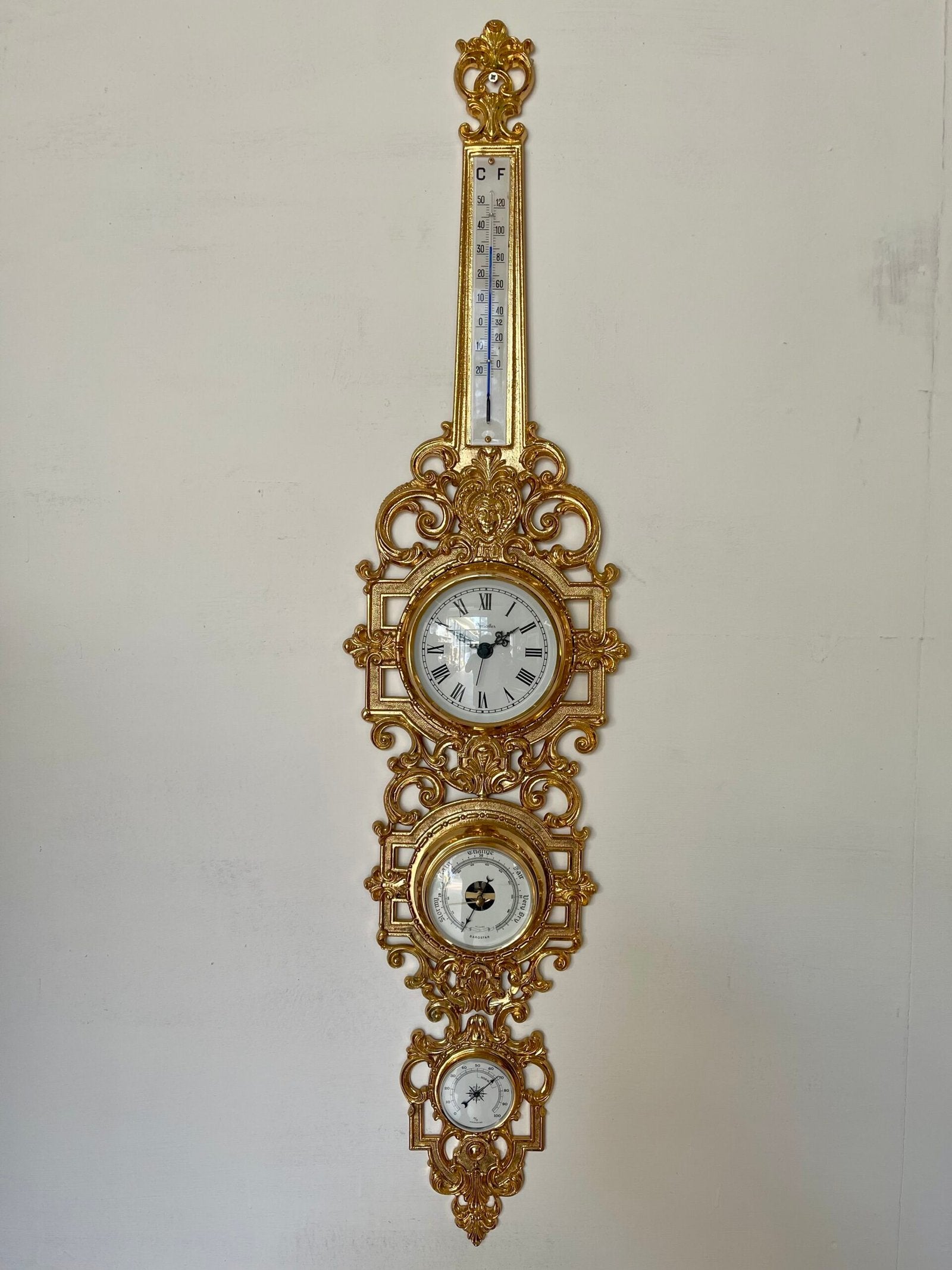 Stazione meteo decorativa con orologio