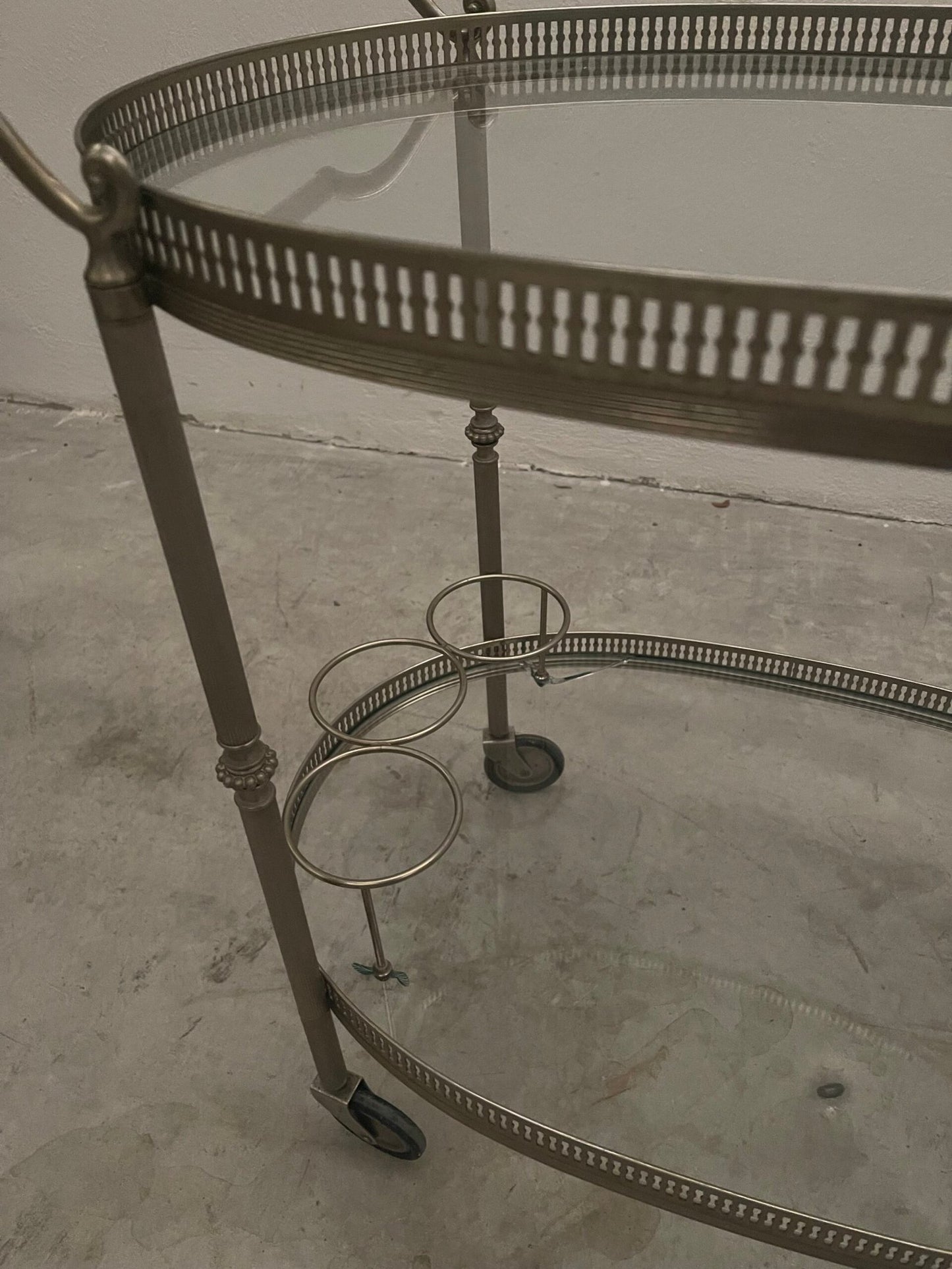 Carrello portavivande in metallo vintage anni '80 italiano