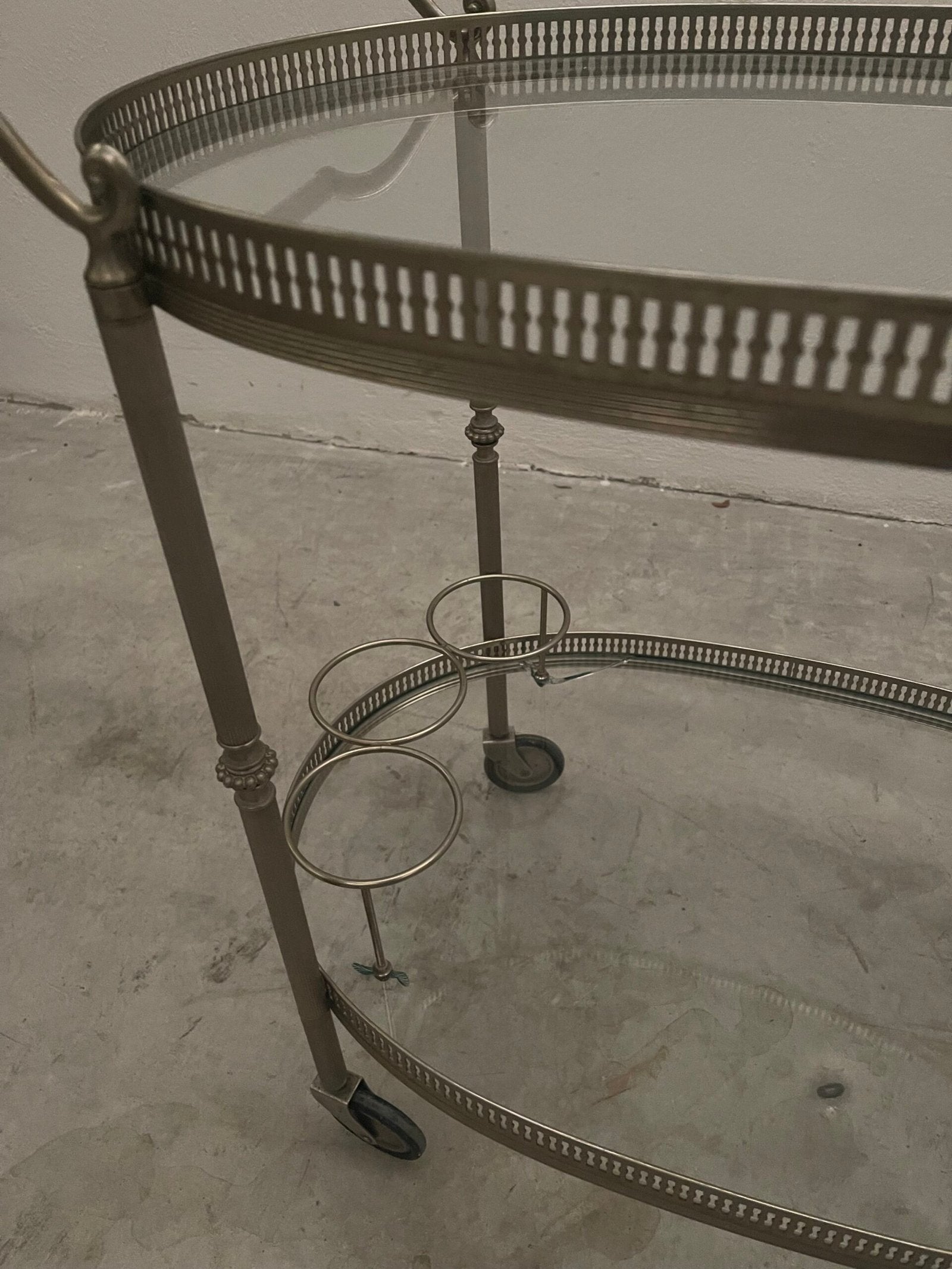 Carrello portavivande in metallo vintage anni '80 italiano