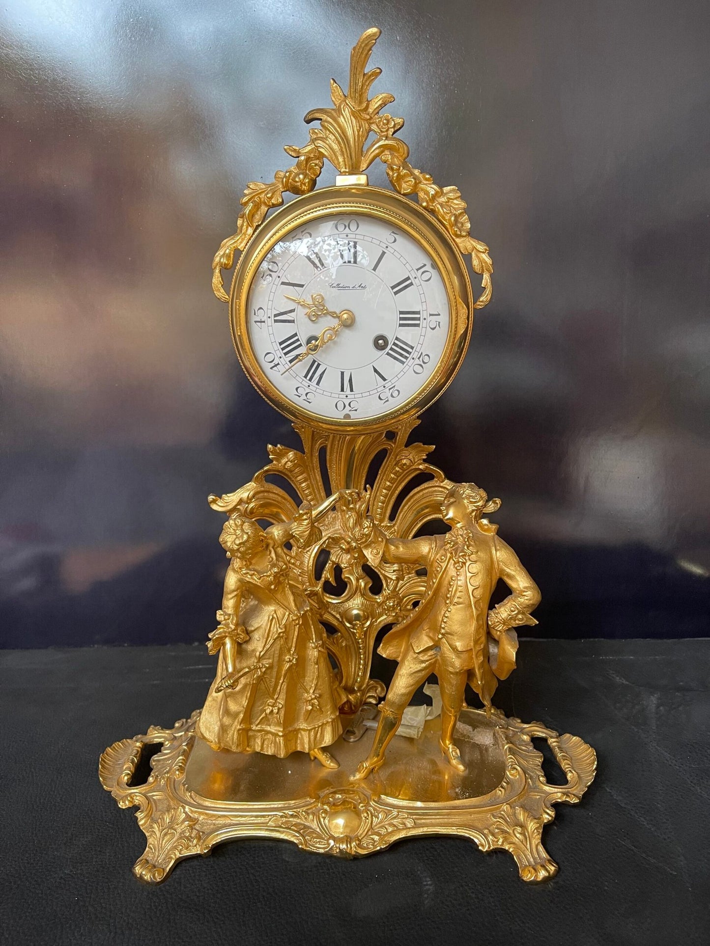 Orologio con scena galante Rococò